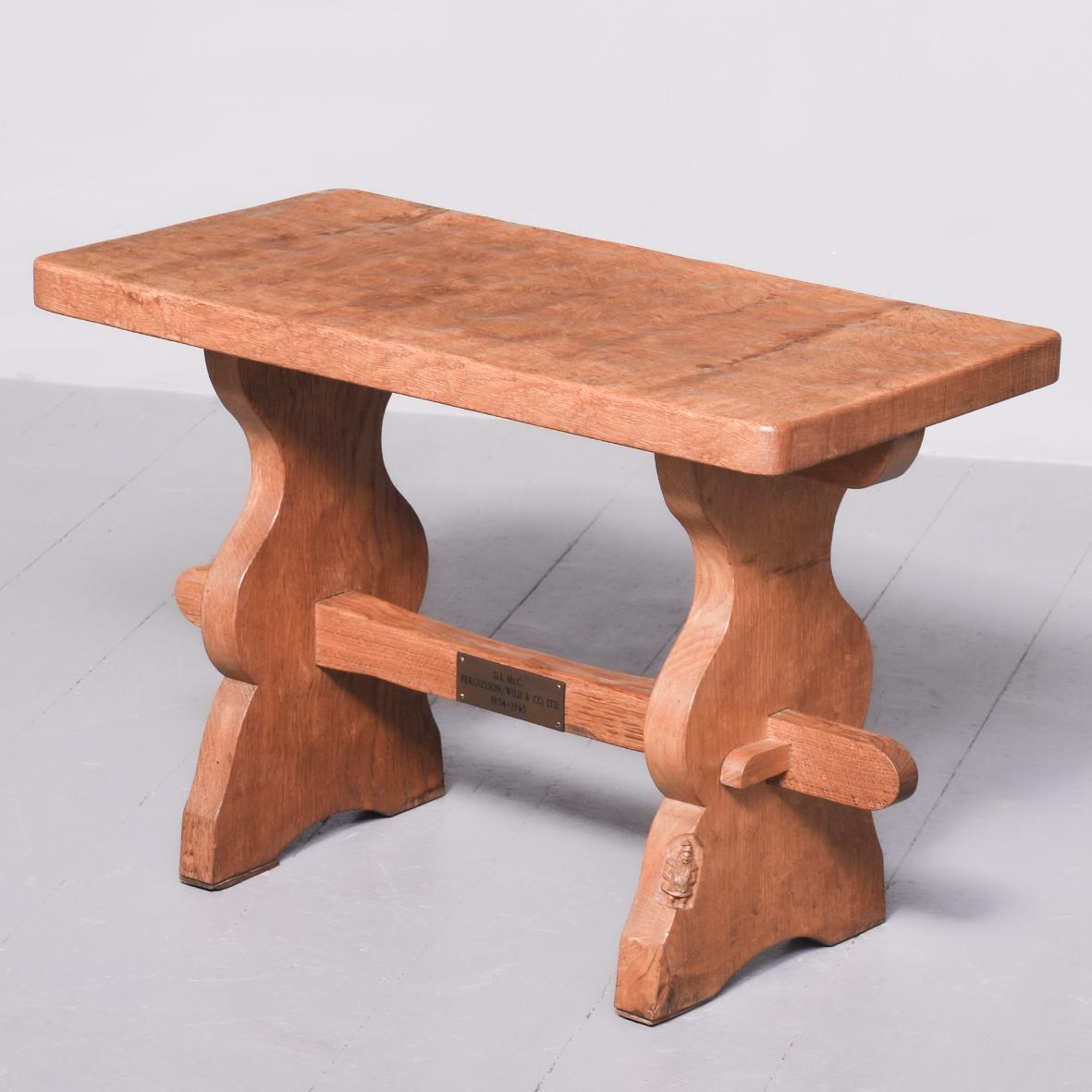 Adzed Oak Coffee Table / Stool by Yorkshire Critter Thomas (Gnomeman) Whitaker (1 of 8)