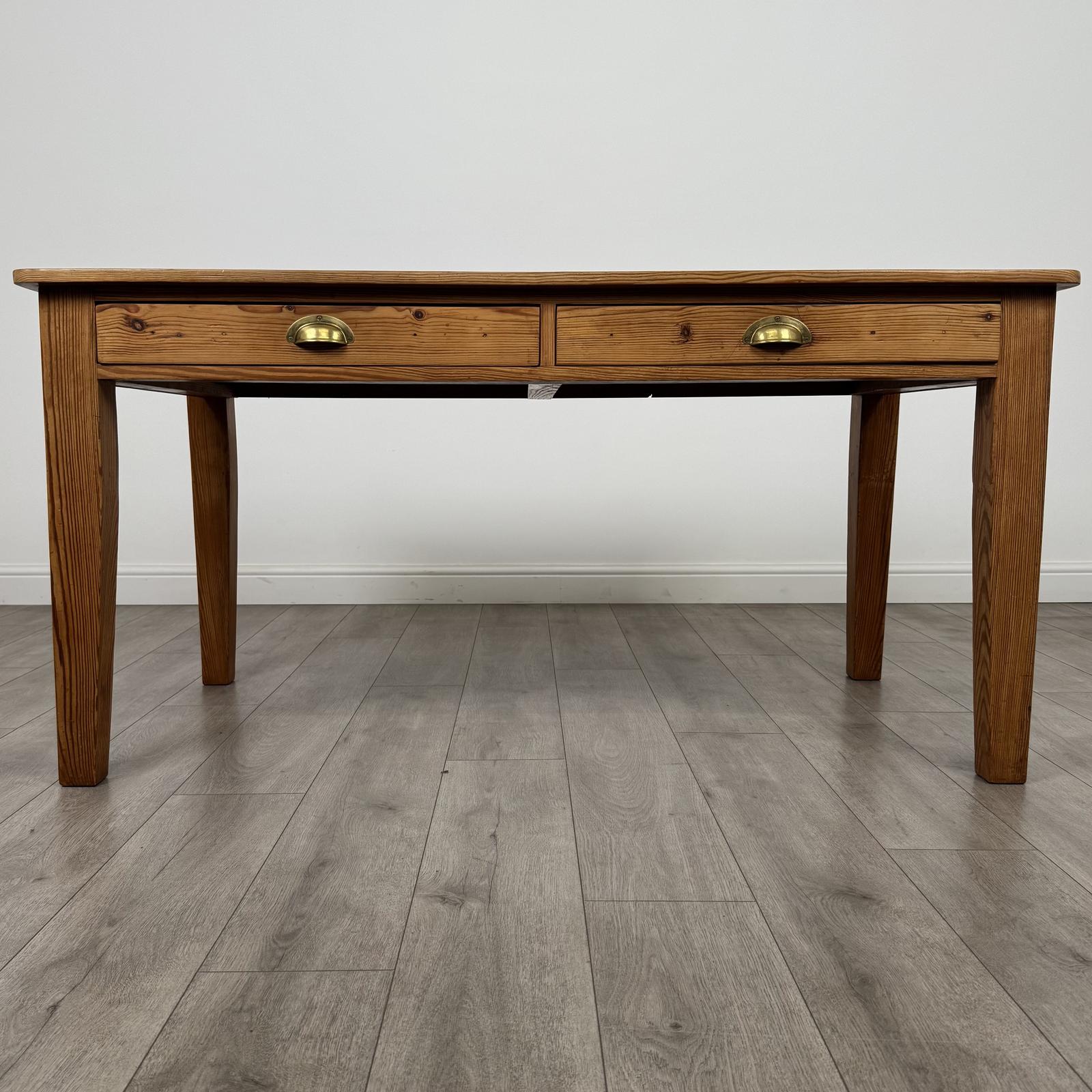 Vintage 20th Century Good Quality Pine Dining Table (1 of 11)