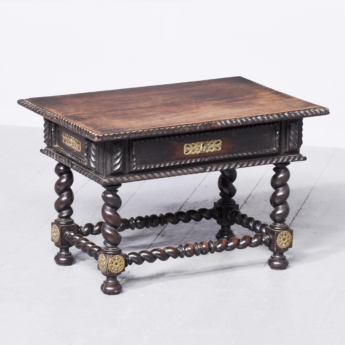Neat Sized Carved Low Table (1 of 8)