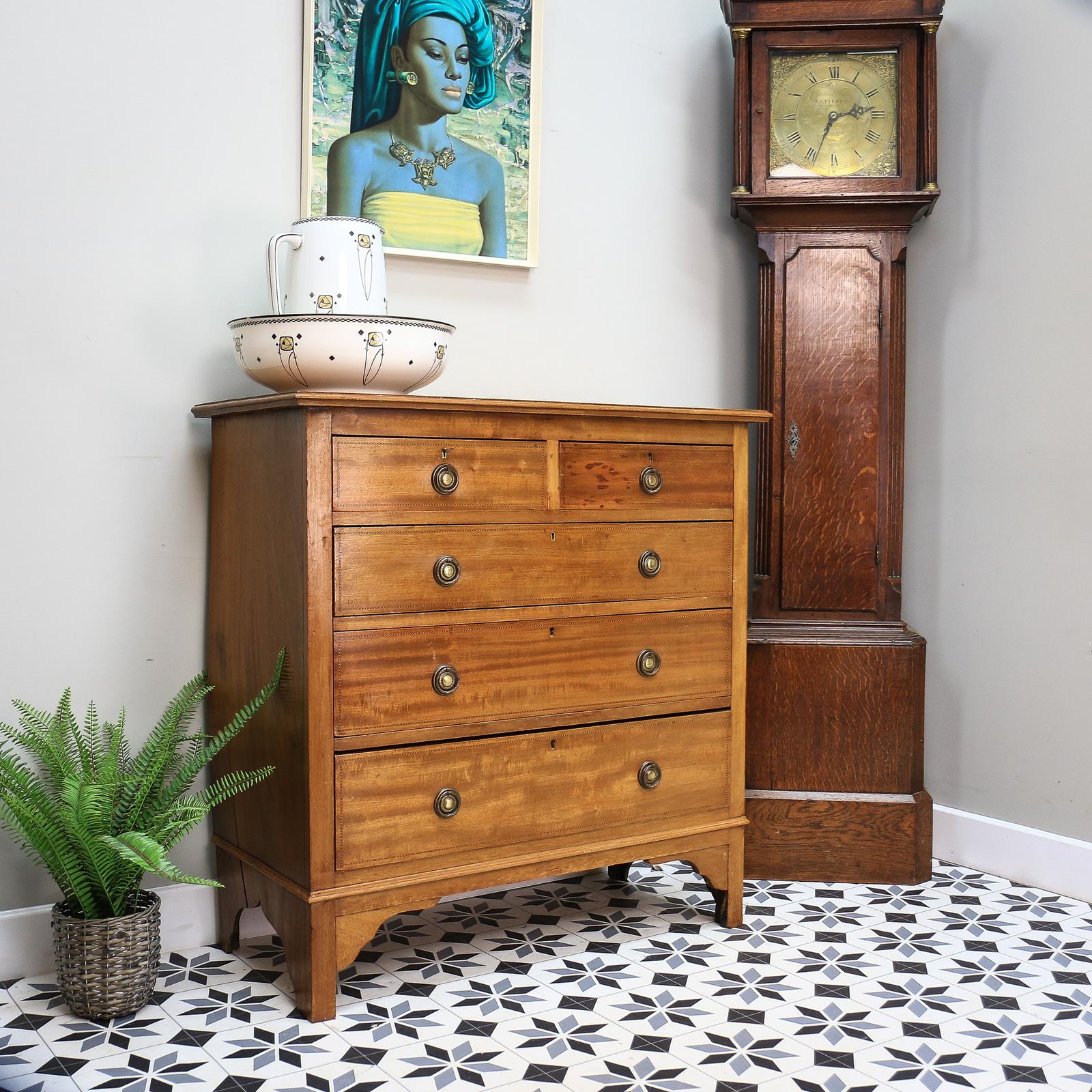 Edwardian Chest of Drawers in Mahogany with Satin Wood Ebony Stringing (1 of 22) Edwardian Chest of Drawers in Mahogany with Satin Wood Ebony Stringing (1 of 22)