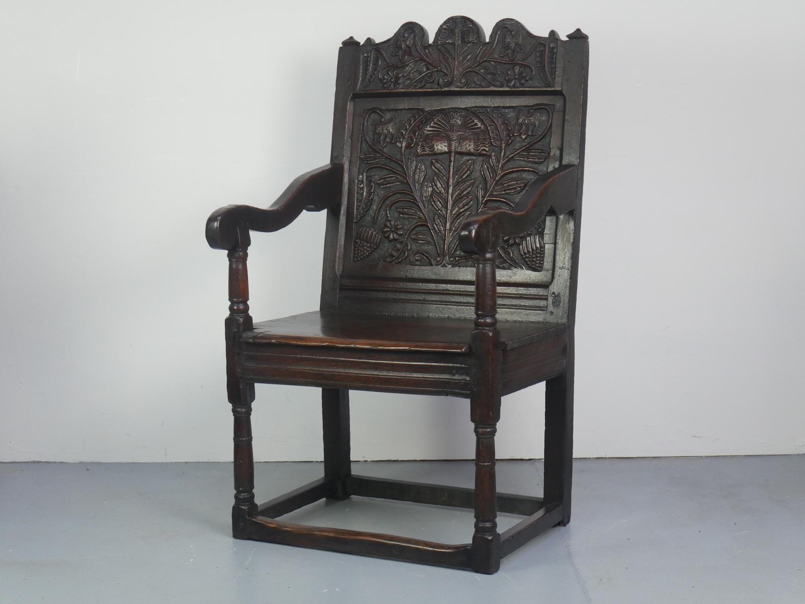 17th Century Wainscot Armchair Fruit & Flowers (1 of 23) 17th Century Wainscot Armchair Fruit & Flowers (1 of 23)