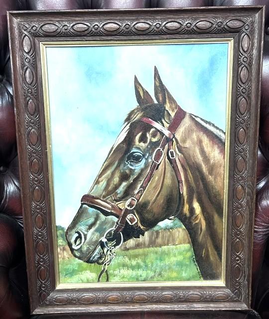 2 x Framed & Named Oil on Board Paintings of Horse Heads by Artist G. Smallwood. (1 of 6) 2 x Framed & Named Oil on Board Paintings of Horse Heads by Artist G. Smallwood. (1 of 6)