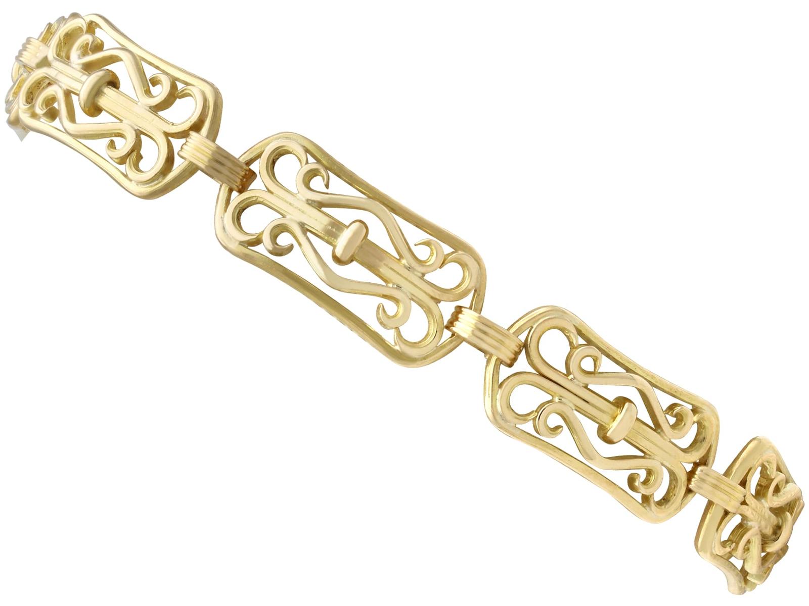 Antique French 18ct Yellow Gold Bracelet Art Nouveau (1 of 11) Antique French 18ct Yellow Gold Bracelet Art Nouveau (1 of 11)