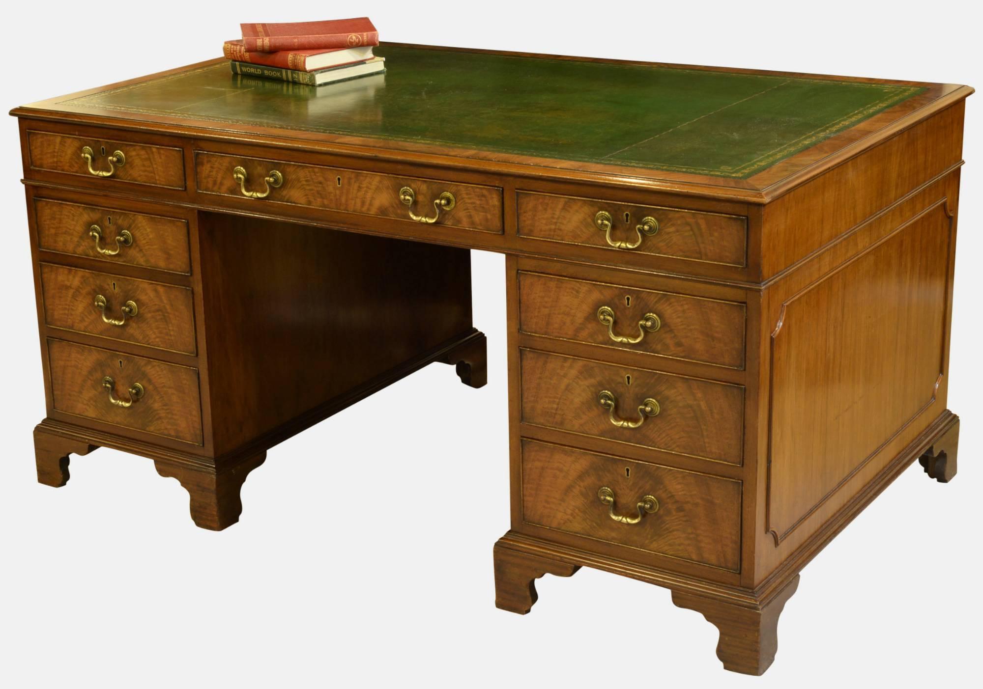 Walnut Pedestal Desk c.1950 (1 of 1) Walnut Pedestal Desk c.1950 (1 of 1)