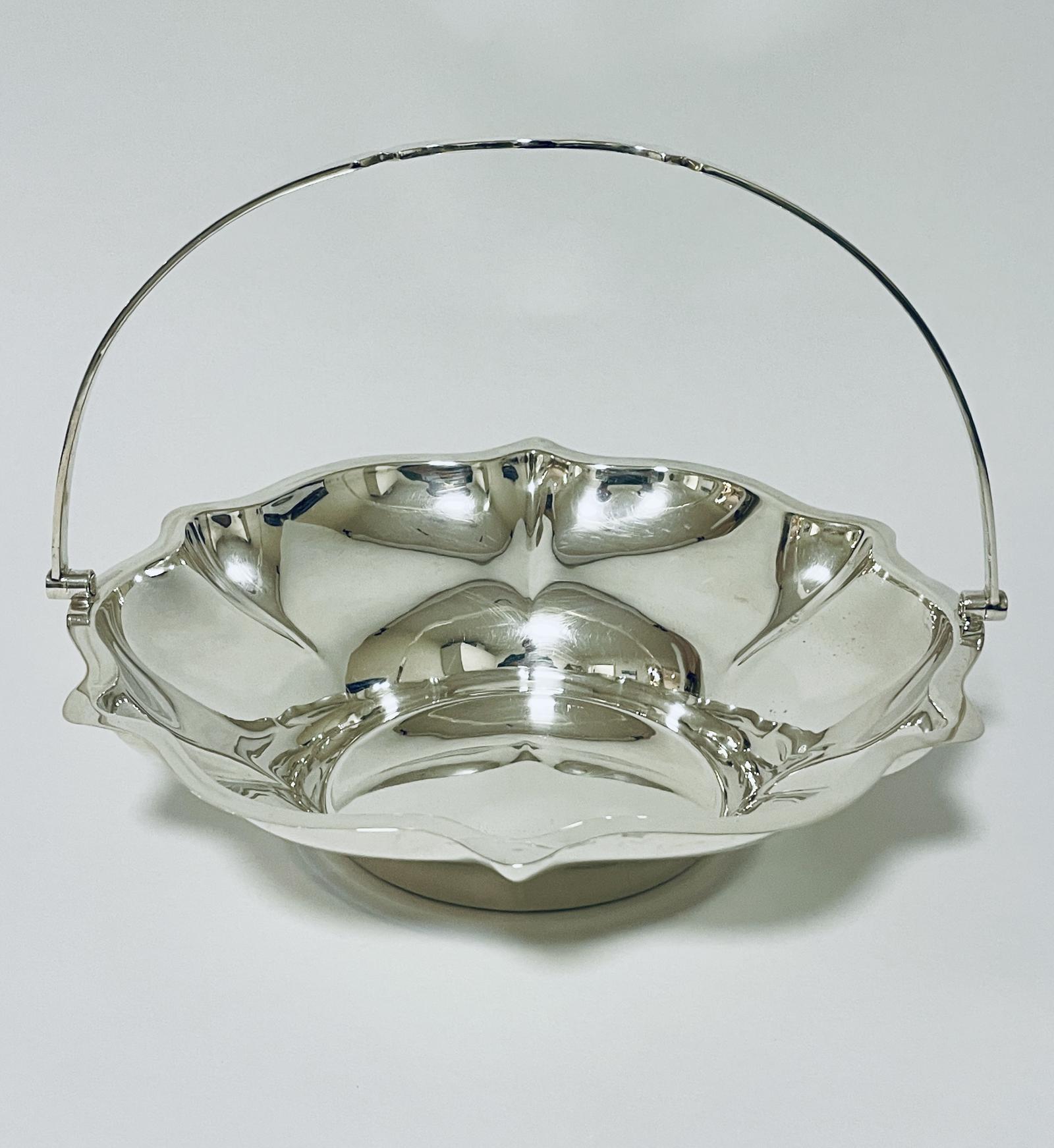 Large Antique Silver Swing Handled Bowl (1 of 14) Large Antique Silver Swing Handled Bowl (1 of 14)