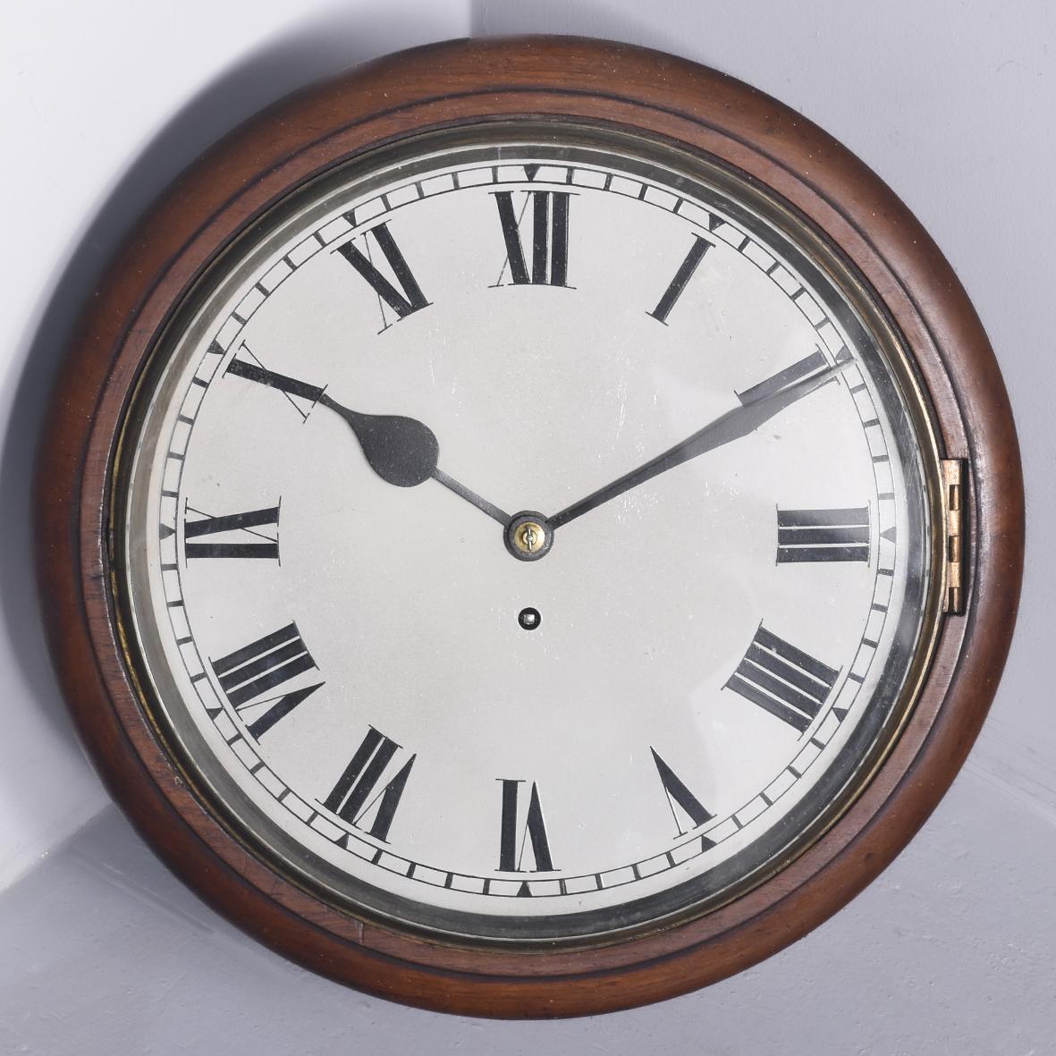Victorian Mahogany Fusee Wall Clock (1 of 5)