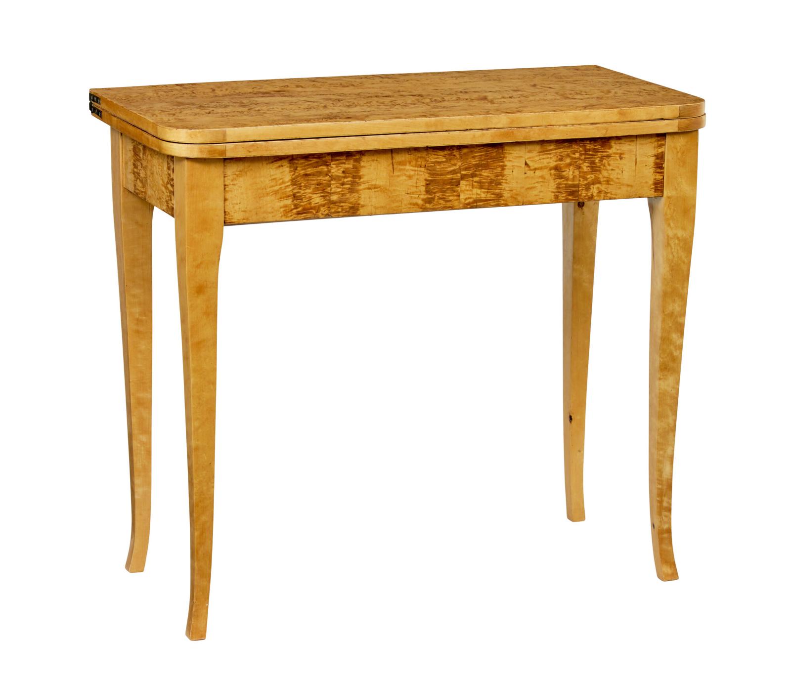 19th Century Swedish Burr Birch Tea Table (1 of 10) 19th Century Swedish Burr Birch Tea Table (1 of 10)
