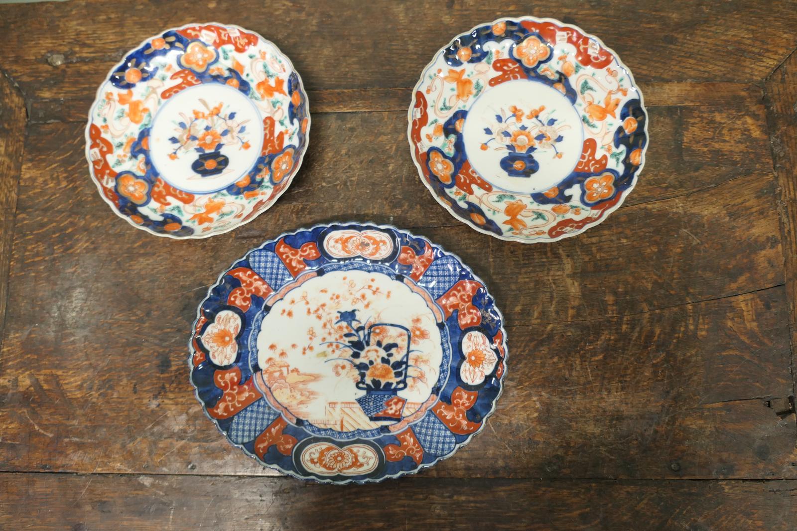 3 19th Century Imari Ironstone Plates (1 of 6)