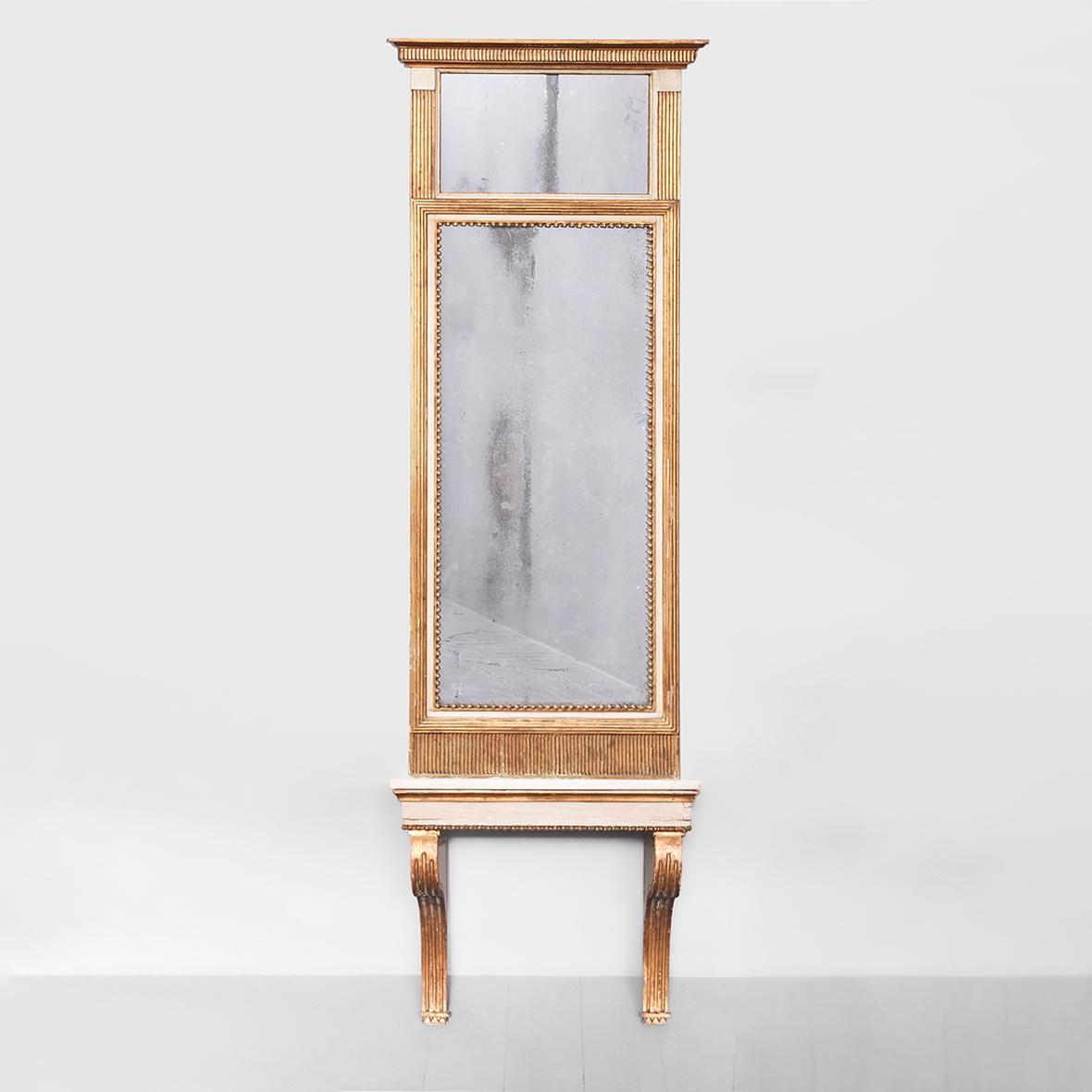 Gilded & Painted Pier Mirror on Console Table (1 of 4) Gilded & Painted Pier Mirror on Console Table (1 of 4)