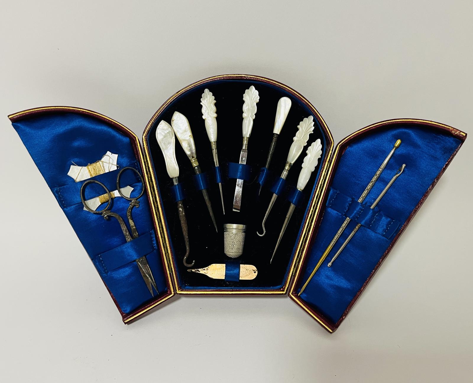 Antique Mother of Pearl Sewing / Manicure Kit (1 of 11) Antique Mother of Pearl Sewing / Manicure Kit (1 of 11)