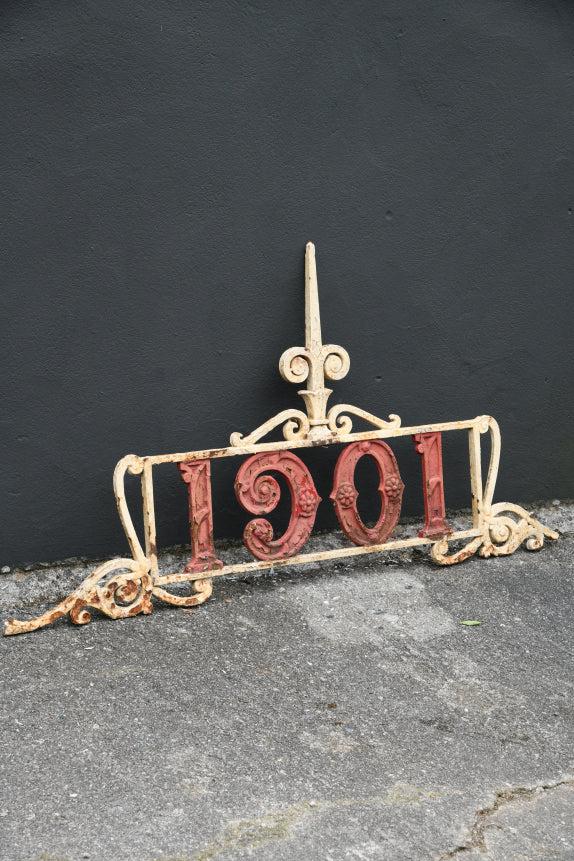 Antique Edwardian Cast Iron Gate Overthrow (1 of 11)