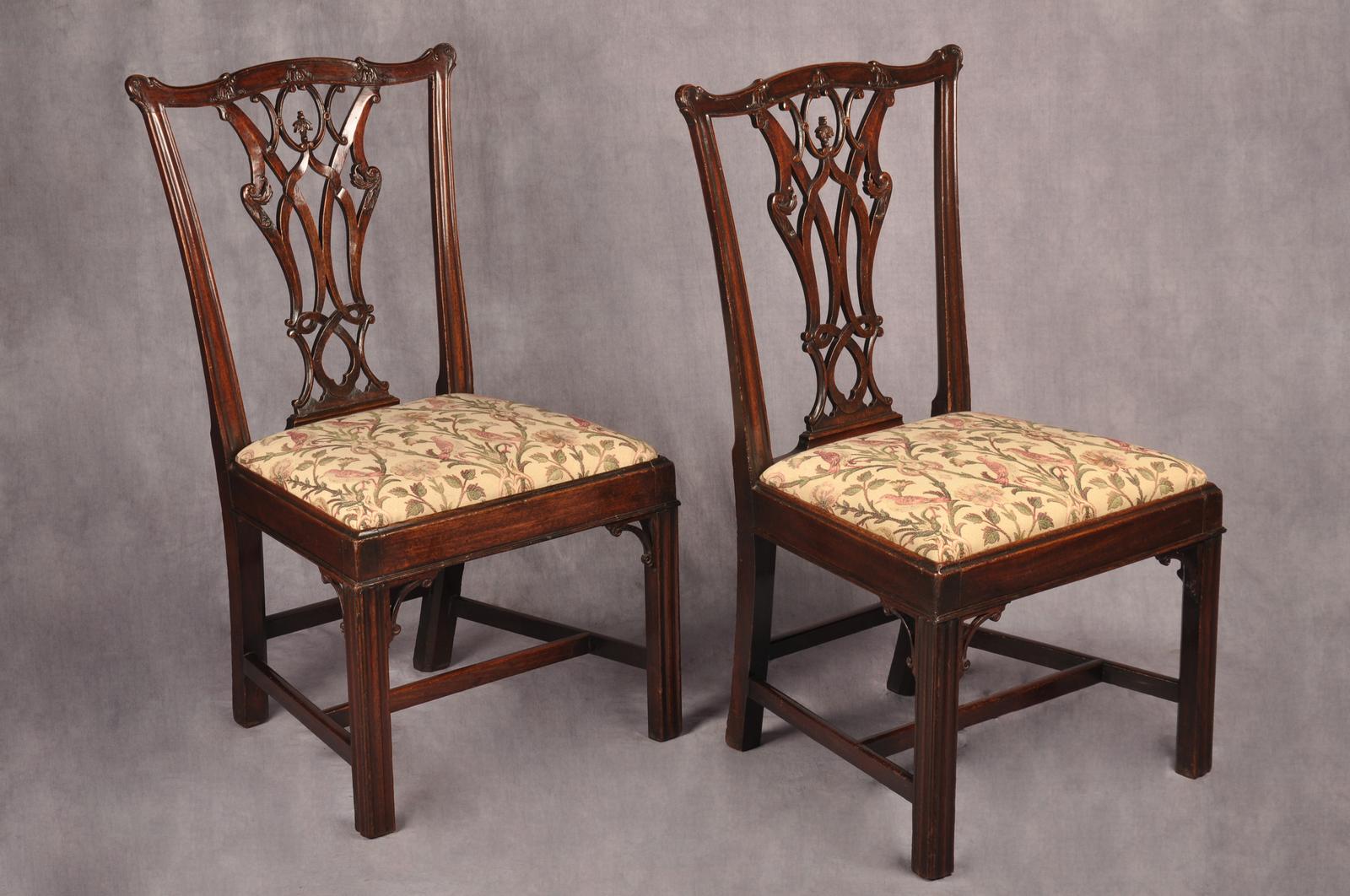 Fine Pair Of 18th Century Mahogany Chippendale Chairs (1 of 11) Fine Pair Of 18th Century Mahogany Chippendale Chairs (1 of 11)