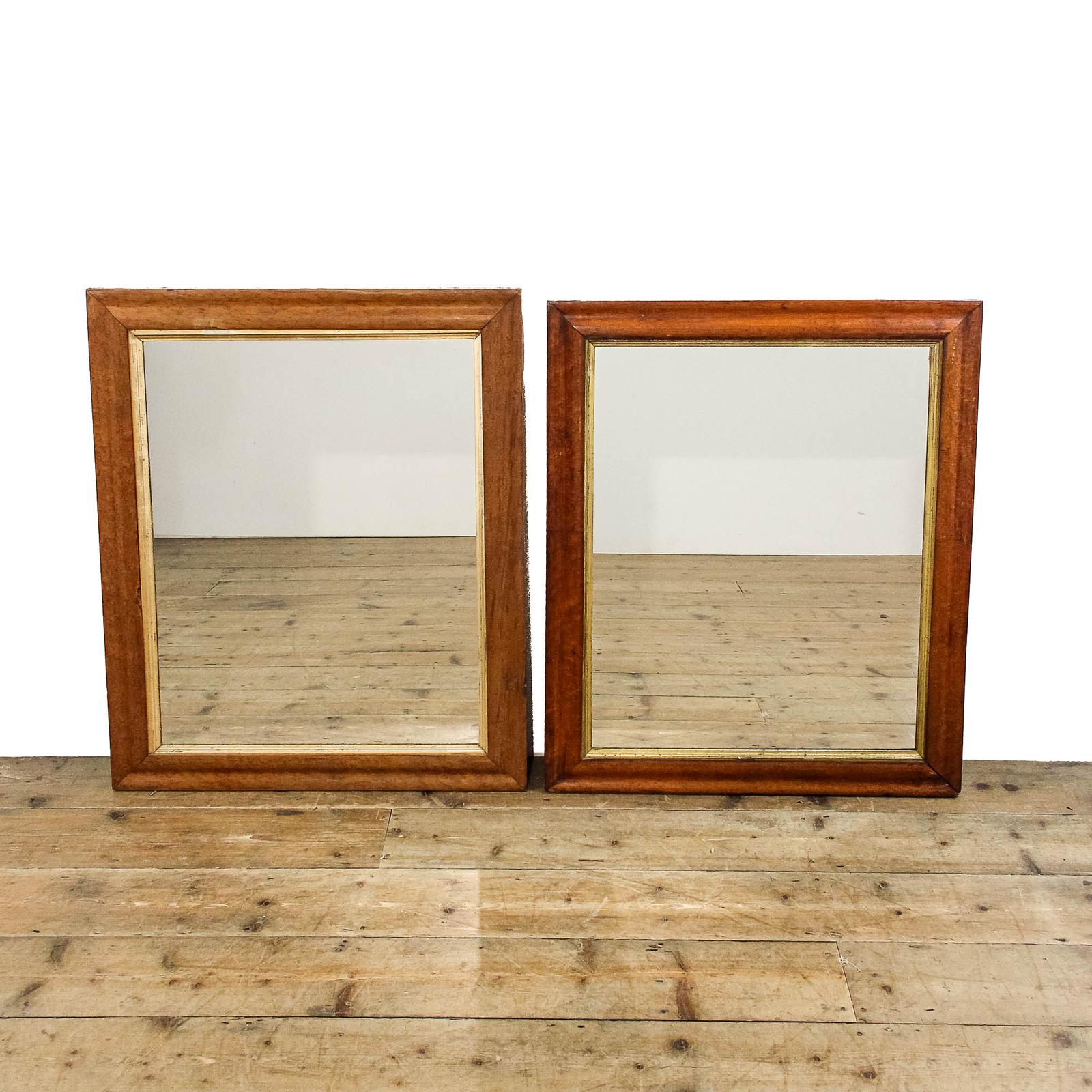 Two Similar Antique Maple Framed Wall Mirrors (1 of 5) Two Similar Antique Maple Framed Wall Mirrors (1 of 5)