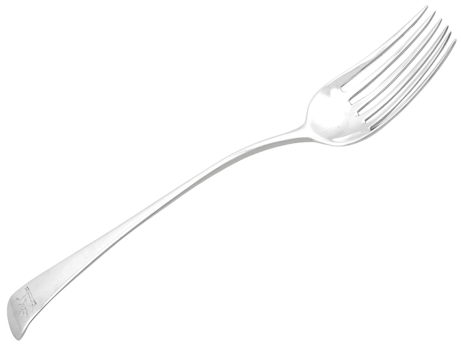 Antique George III Sterling Silver Salad Serving Fork 1785 (1 of 7)