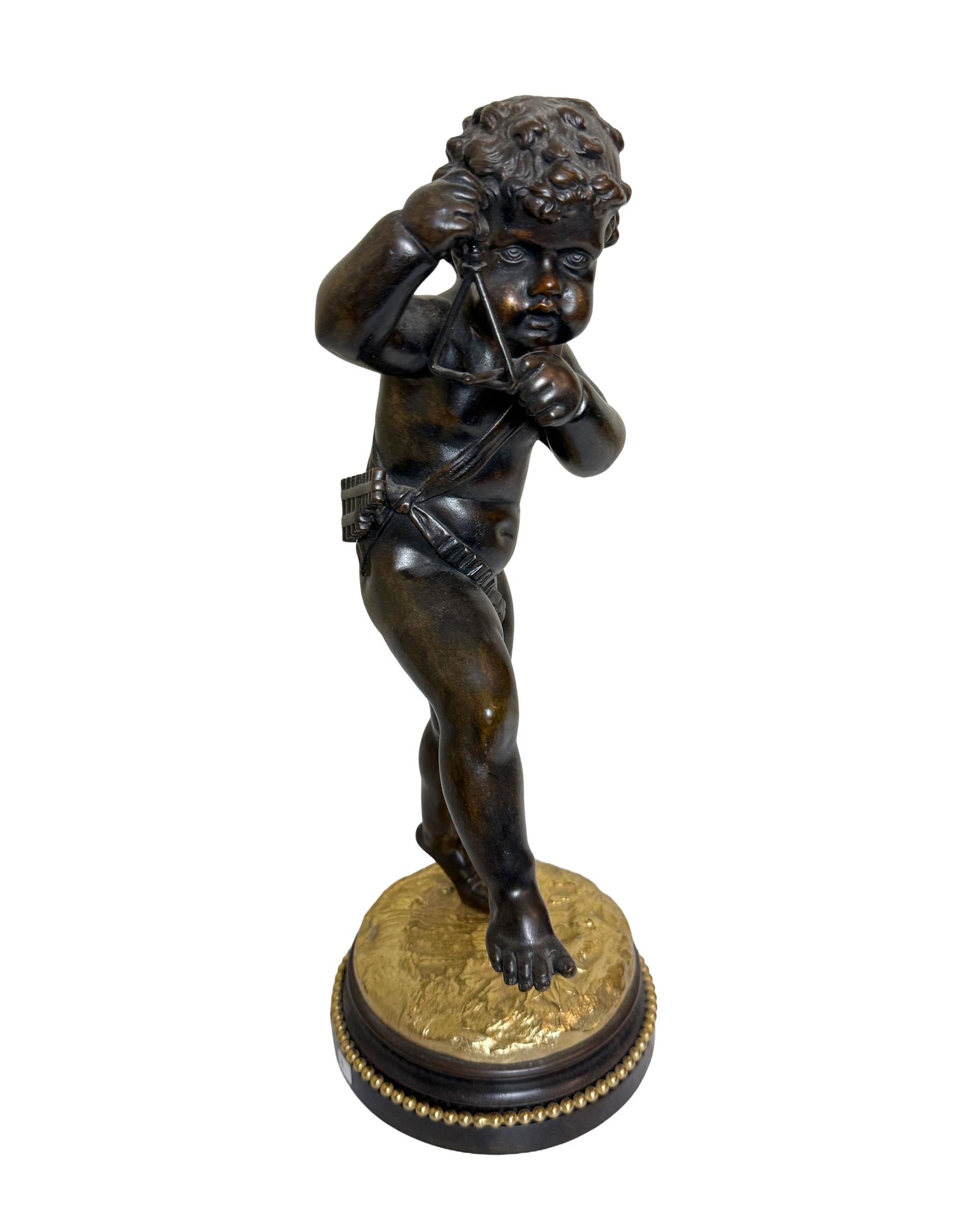 Antique Bronze Figure of a Cherub Playing a Musical Triangle (1 of 8) Antique Bronze Figure of a Cherub Playing a Musical Triangle (1 of 8)