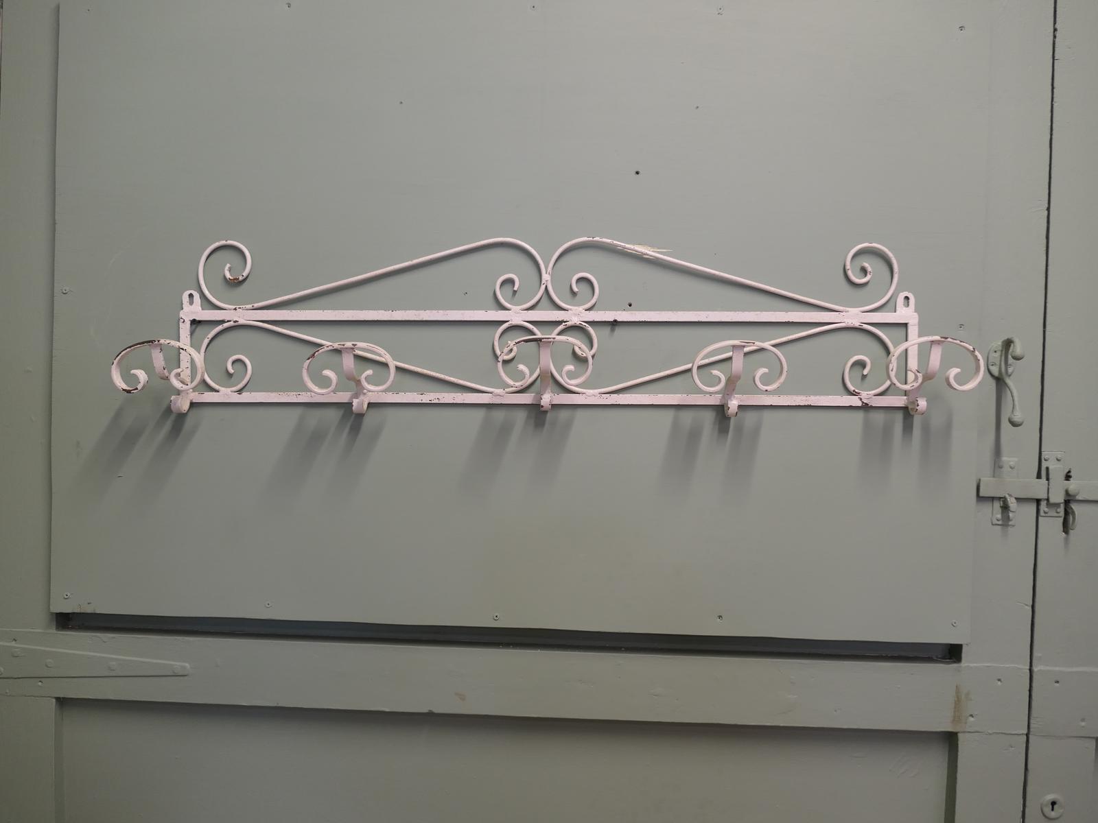 Long Wrought Iron Hat & Coat Rack (1 of 6) Long Wrought Iron Hat & Coat Rack (1 of 6)