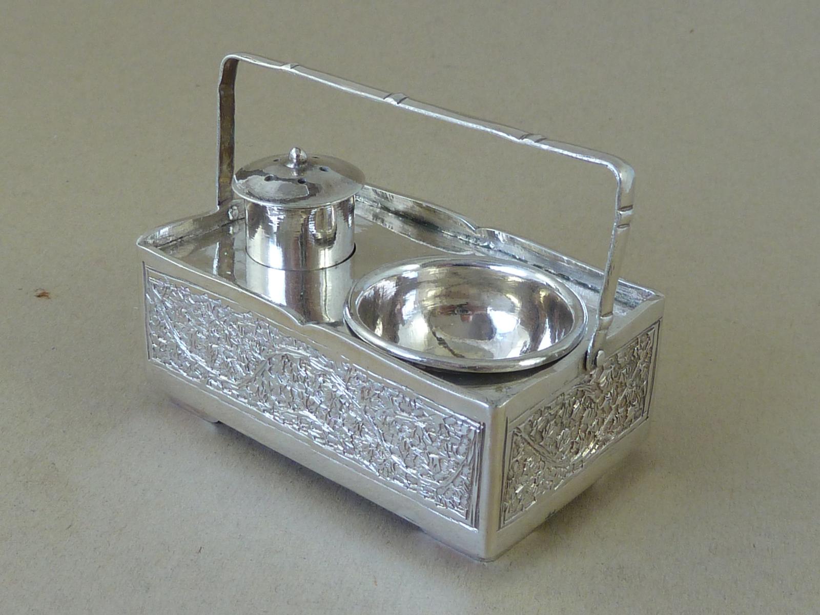 Chinese Export Condiment Set Salt & Pepper Bento Picnic Box (1 of 6)