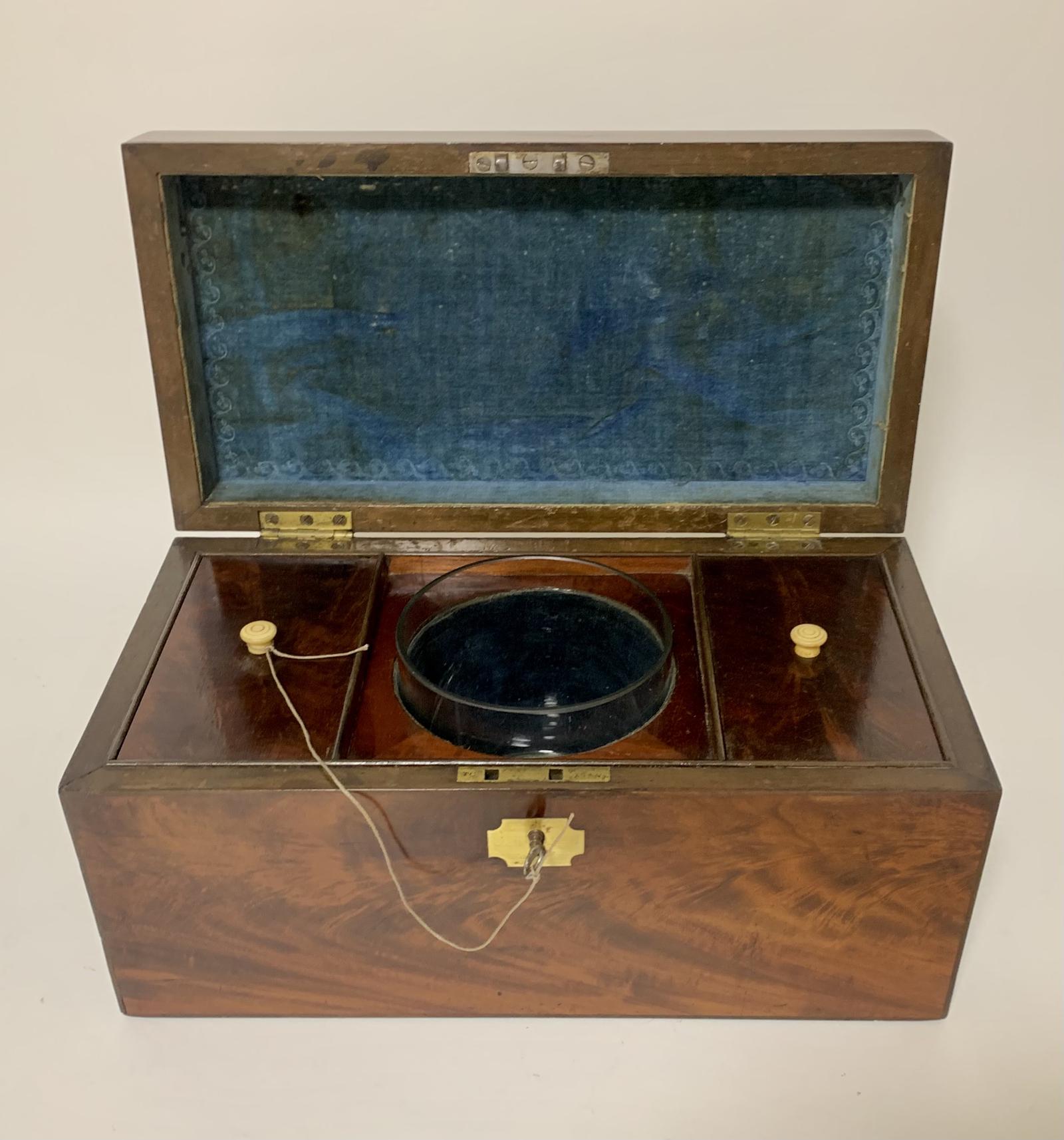 Antique Georgian Mahogany Tea Caddy Box (1 of 12) Antique Georgian Mahogany Tea Caddy Box (1 of 12)