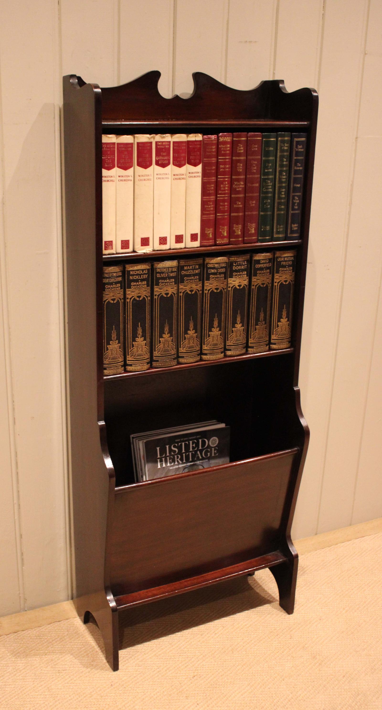 Small Mahogany Bookcase With A Magazine Rack (1 of 13) Small Mahogany Bookcase With A Magazine Rack (1 of 13)