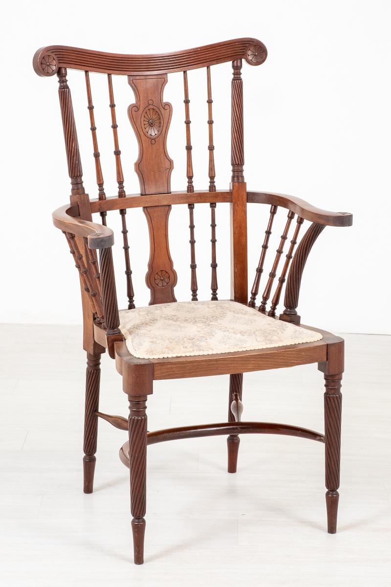 Unusual Mahogany Armchair (1 of 10)