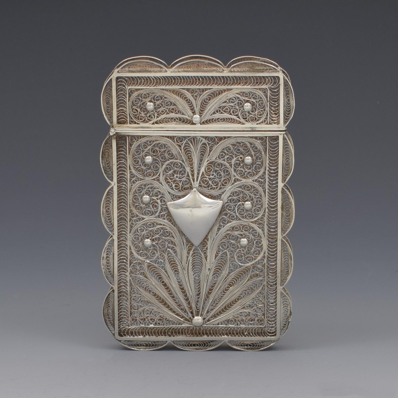 Fine Chinese Export Silver Filigree Card Case c.1880 (1 of 15) Fine Chinese Export Silver Filigree Card Case c.1880 (1 of 15)
