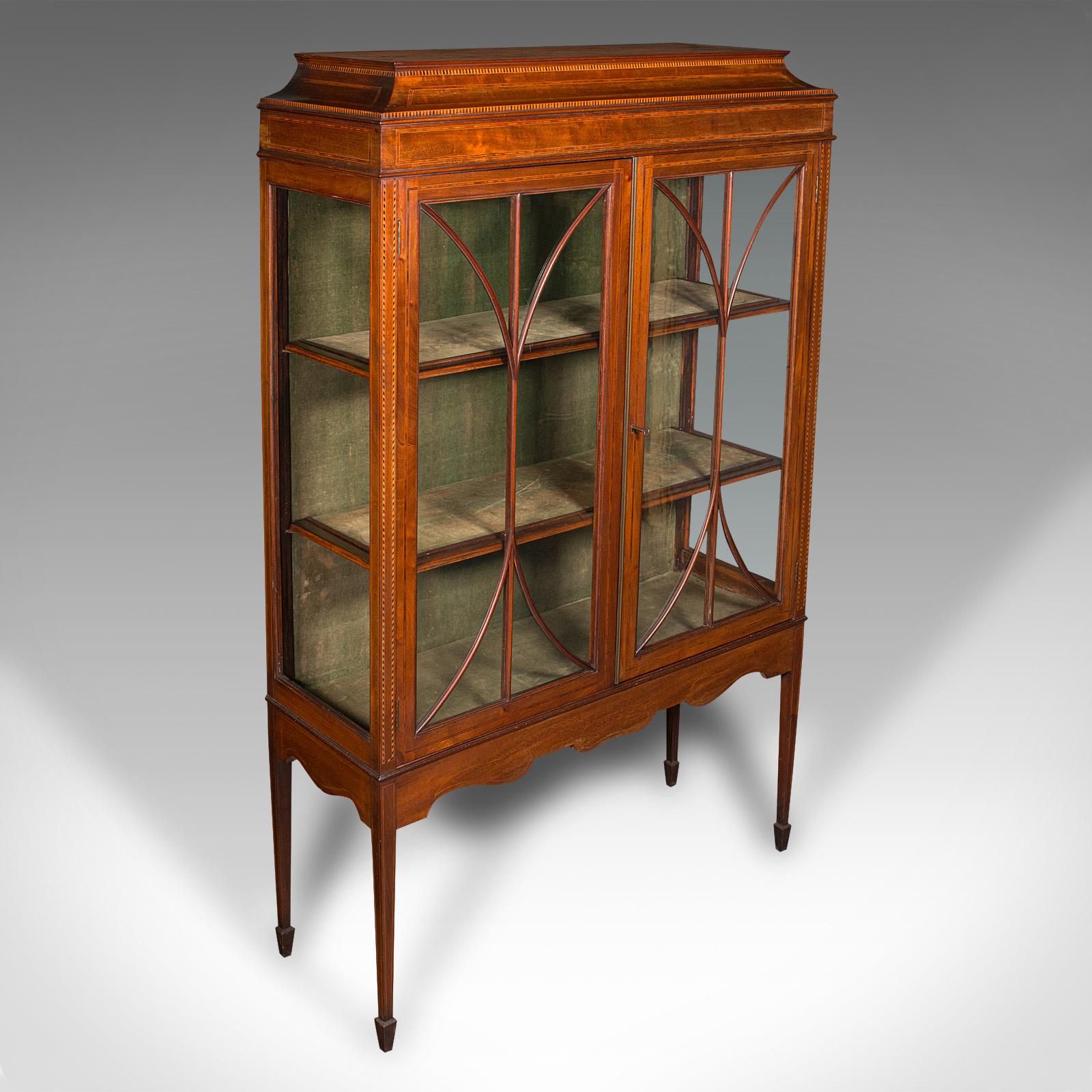 Antique China Display Cabinet, English Glazed Bookcase - Edwardian (Regency Taste) (1 of 10) Antique China Display Cabinet, English Glazed Bookcase - Edwardian (Regency Taste) (1 of 10)