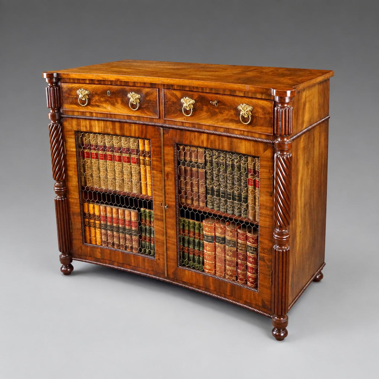 An Unusual William IV Mahogany Concave Side Cabinet (1 of 5) An Unusual William IV Mahogany Concave Side Cabinet (1 of 5)