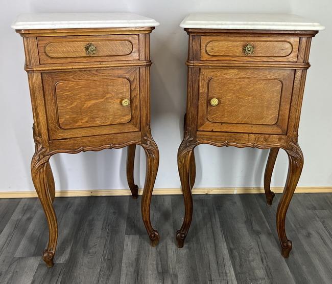 French Antique Bedside Tables Cupboards Cabinets with Marble Tops (1 of 12) French Antique Bedside Tables Cupboards Cabinets with Marble Tops (1 of 12)