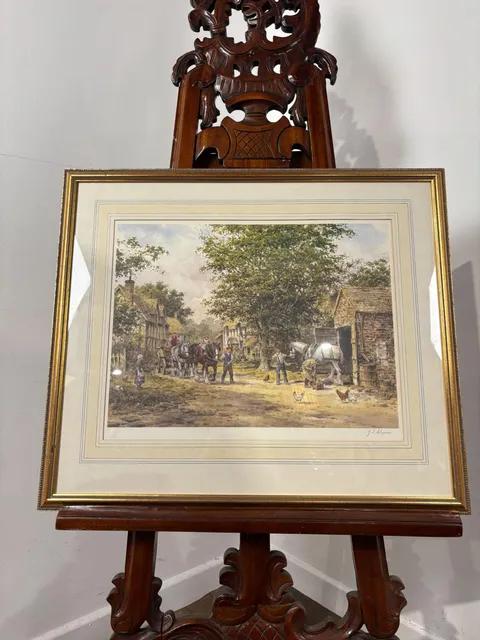 J. L. Chapman Framed Rural Village Print - Horse & Cart Country Scene (1 of 12) J. L. Chapman Framed Rural Village Print - Horse & Cart Country Scene (1 of 12)