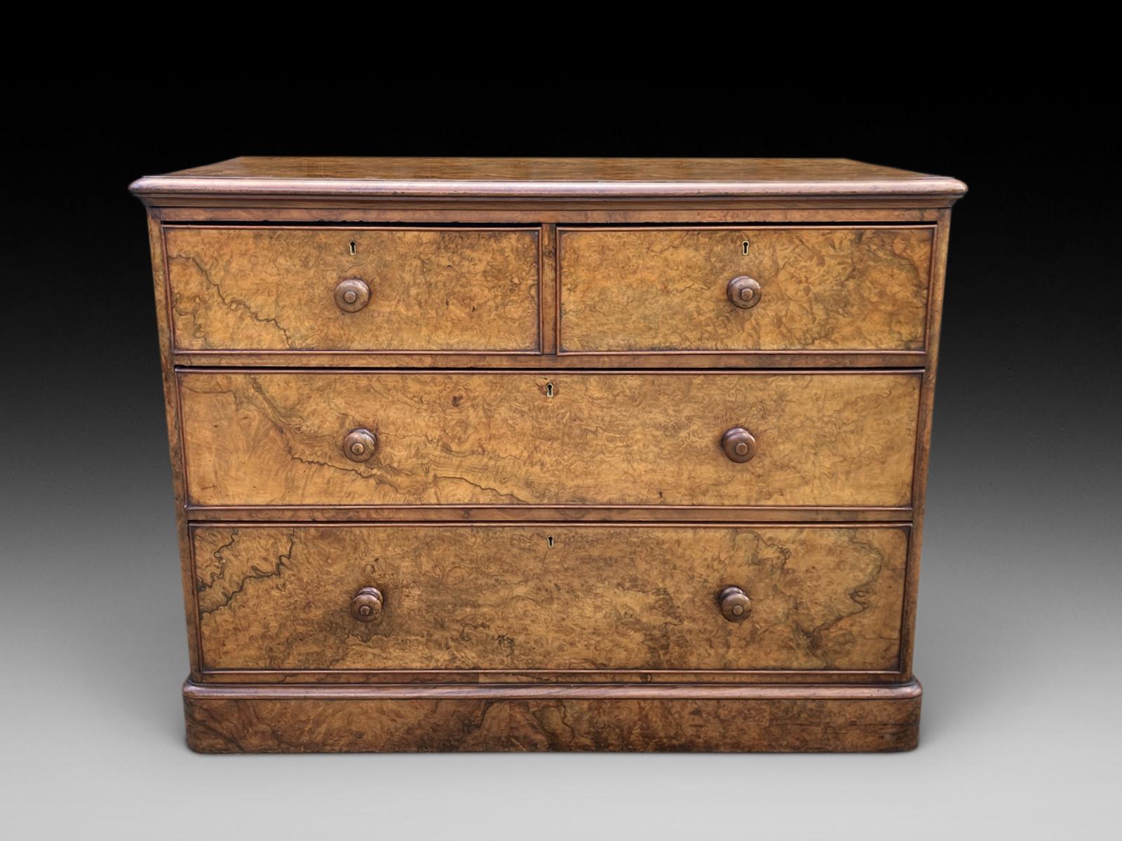 19th Century Walnut Vaneered Chest of Drawers (1 of 5) 19th Century Walnut Vaneered Chest of Drawers (1 of 5)