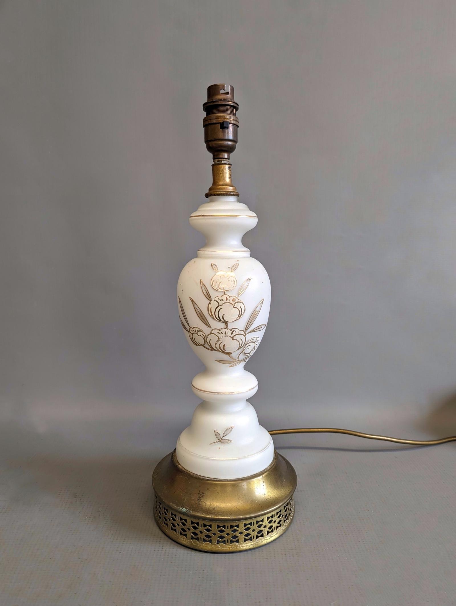 Single 1920s Opaline Lamp (1 of 7)