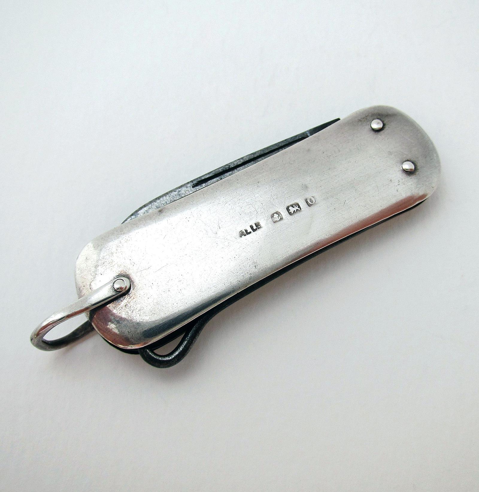 Antique Edwardian Sterling Silver Cased Small Pocket Folding Knife Button Hook Penknife Pendant Fob, Birmingham 1913 (1 of 6) Antique Edwardian Sterling Silver Cased Small Pocket Folding Knife Button Hook Penknife Pendant Fob, Birmingham 1913 (1 of 6)