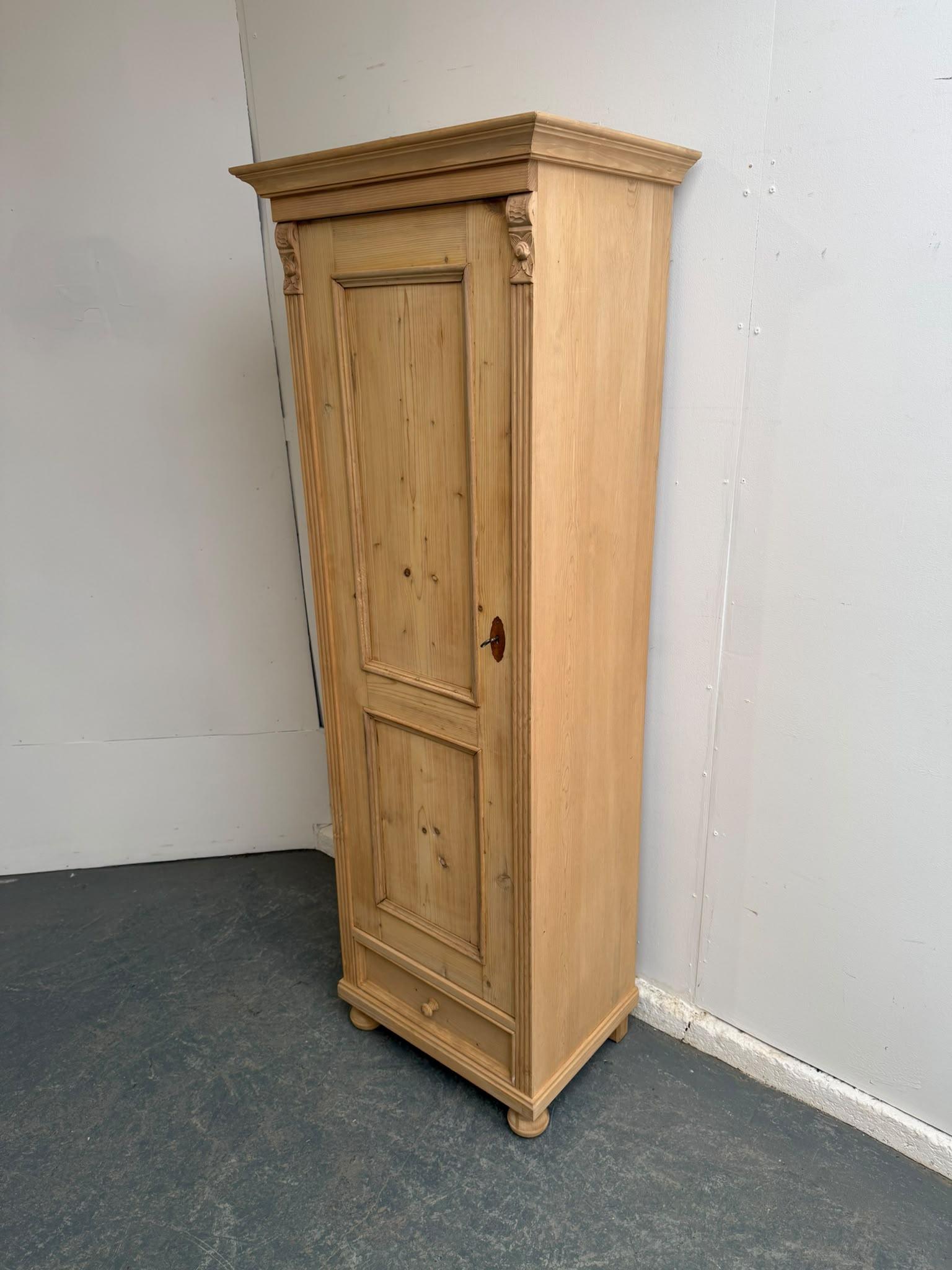 Great Antique Pine Tall Thin 1 Door 1 Drawer Storage Cupboard to wax / paint (1 of 10) Great Antique Pine Tall Thin 1 Door 1 Drawer Storage Cupboard to wax / paint (1 of 10)