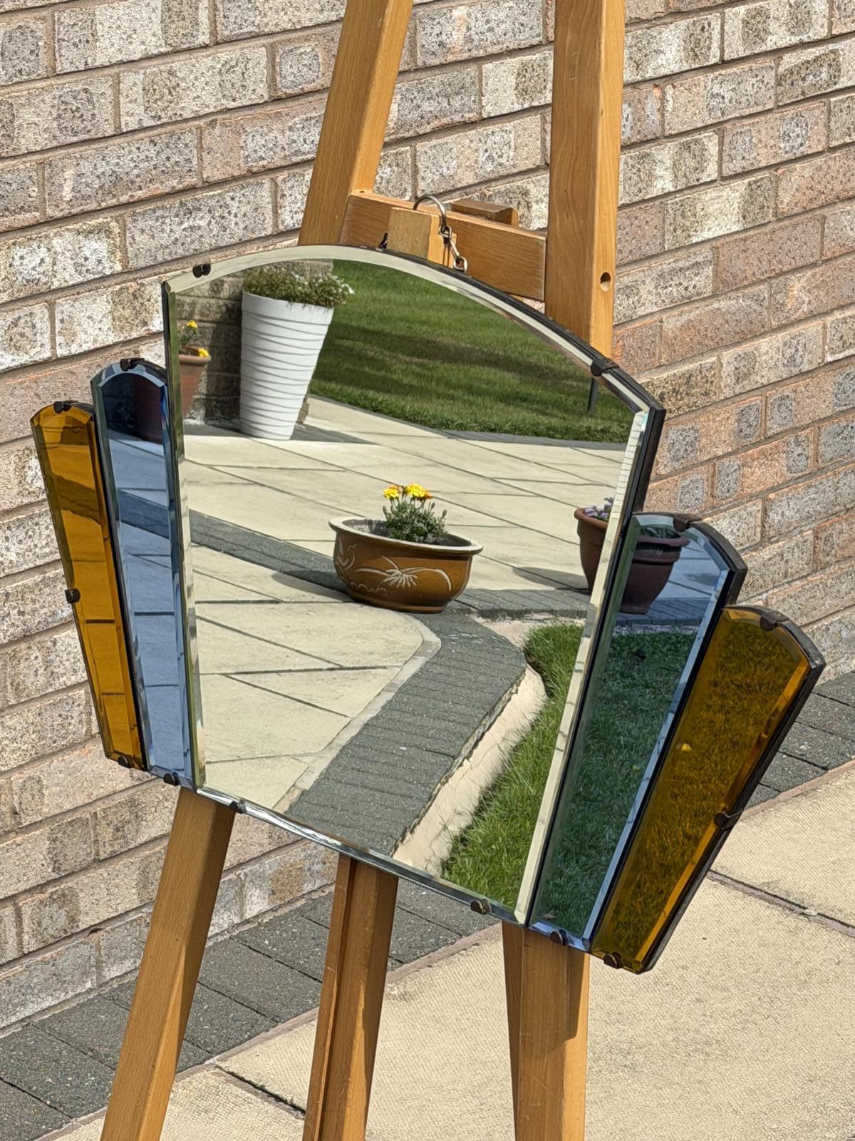 Fan Shaped Deco Mirror (1 of 5) Fan Shaped Deco Mirror (1 of 5)