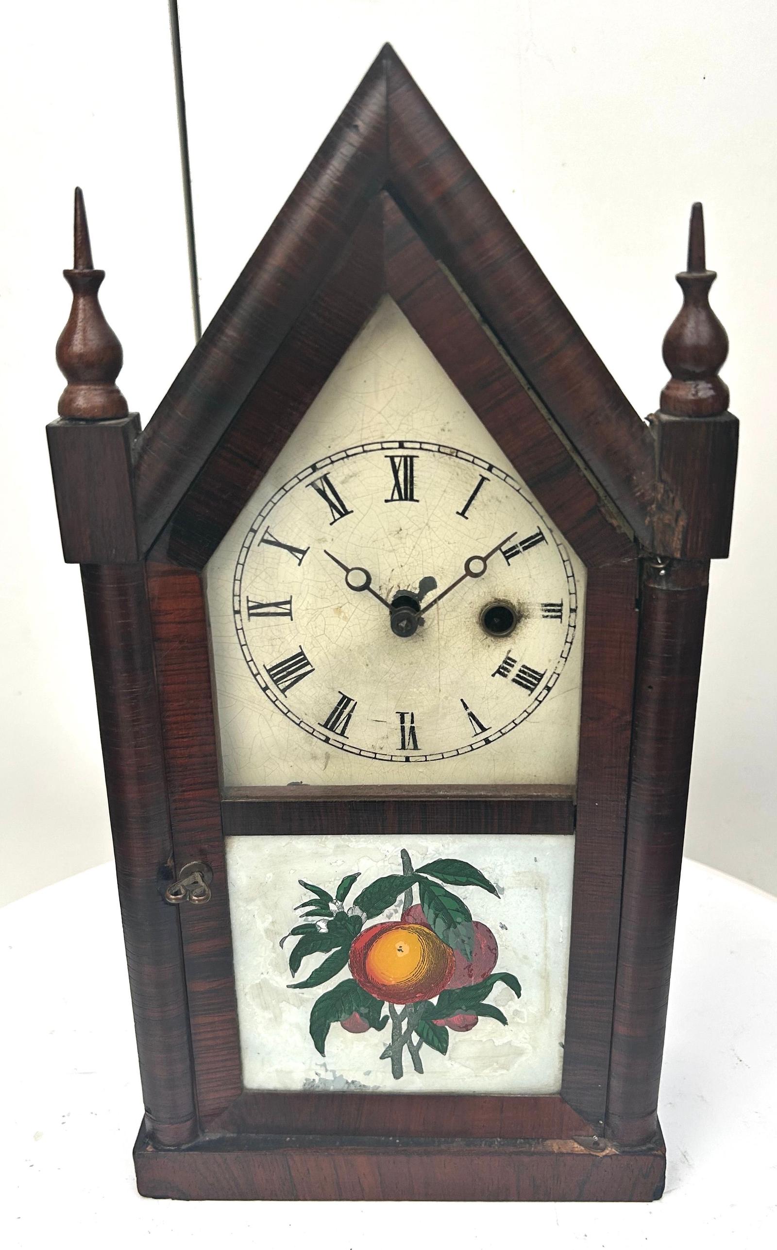 New Haven Steeple Shelf 8-day Striking Mantel Clock (1 of 8) New Haven Steeple Shelf 8-day Striking Mantel Clock (1 of 8)