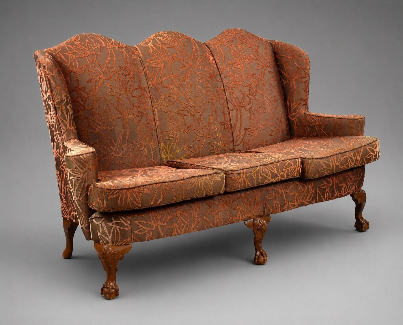 Queen Anne Style Walnut Three Seat Sofa (1 of 6) Queen Anne Style Walnut Three Seat Sofa (1 of 6)
