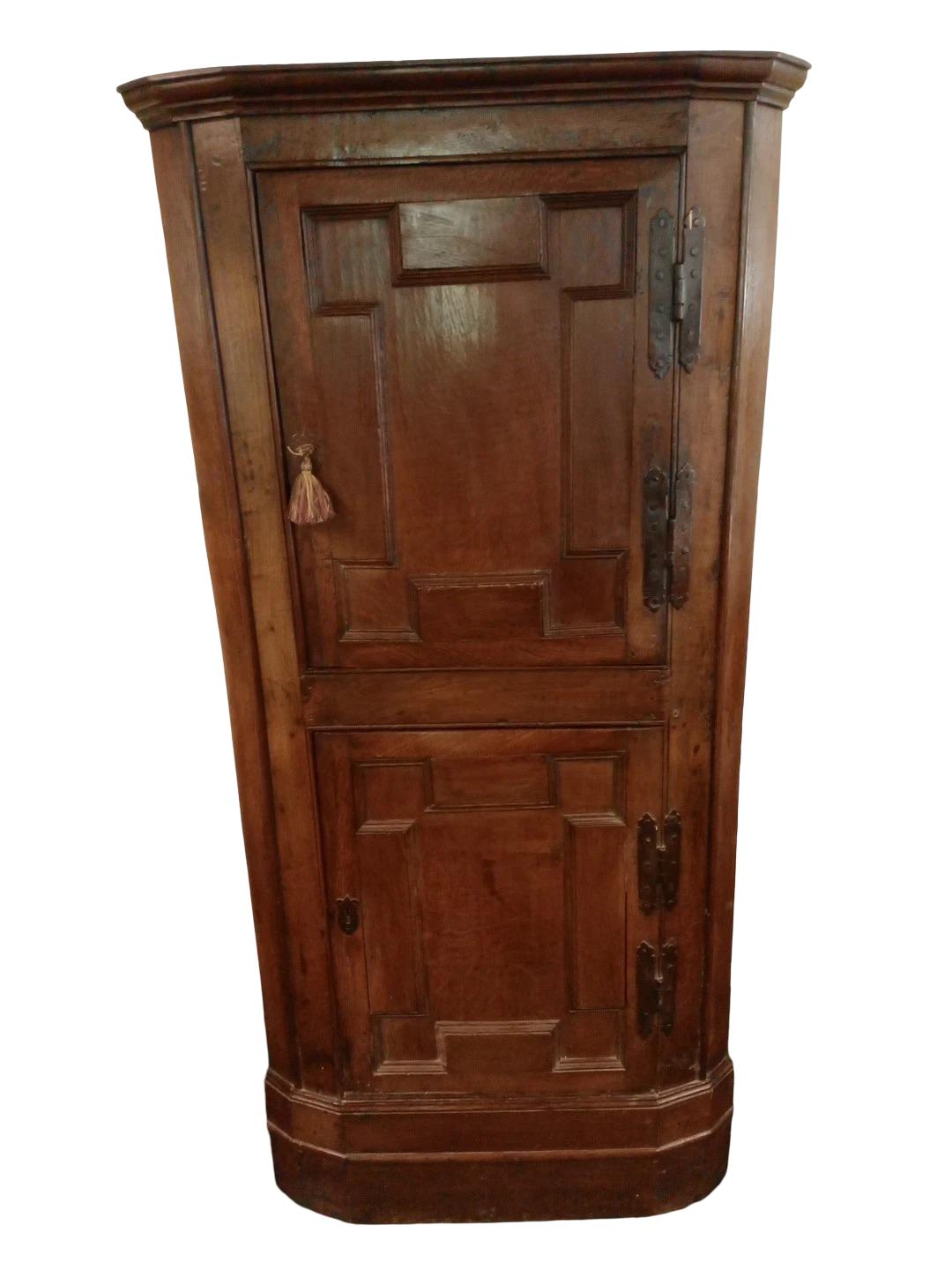 Antique Oak Double Corner  Cupboard Early 20th Century (1 of 6)