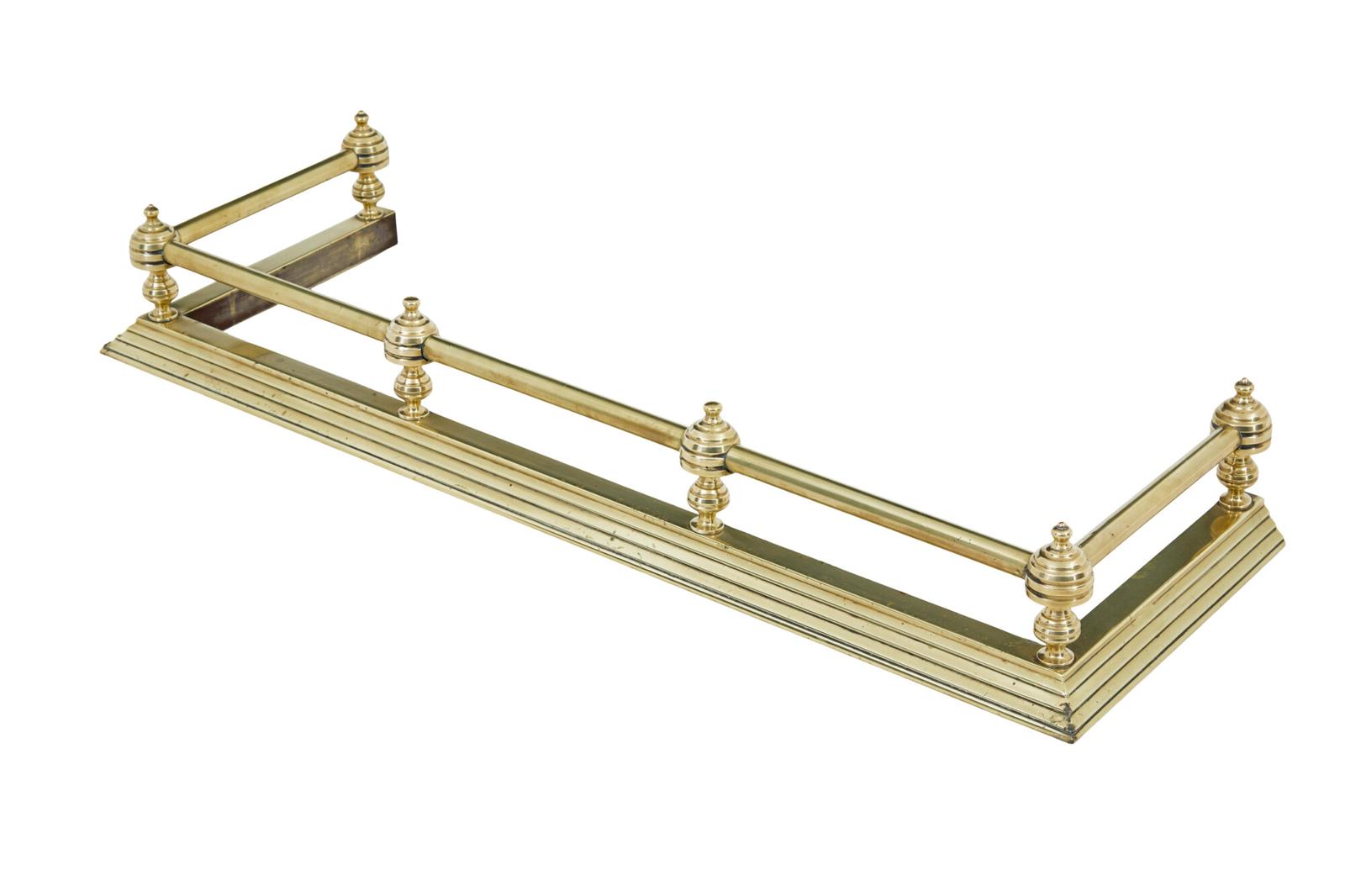 Early 20th Century Brass Fireside Fender (1 of 5)