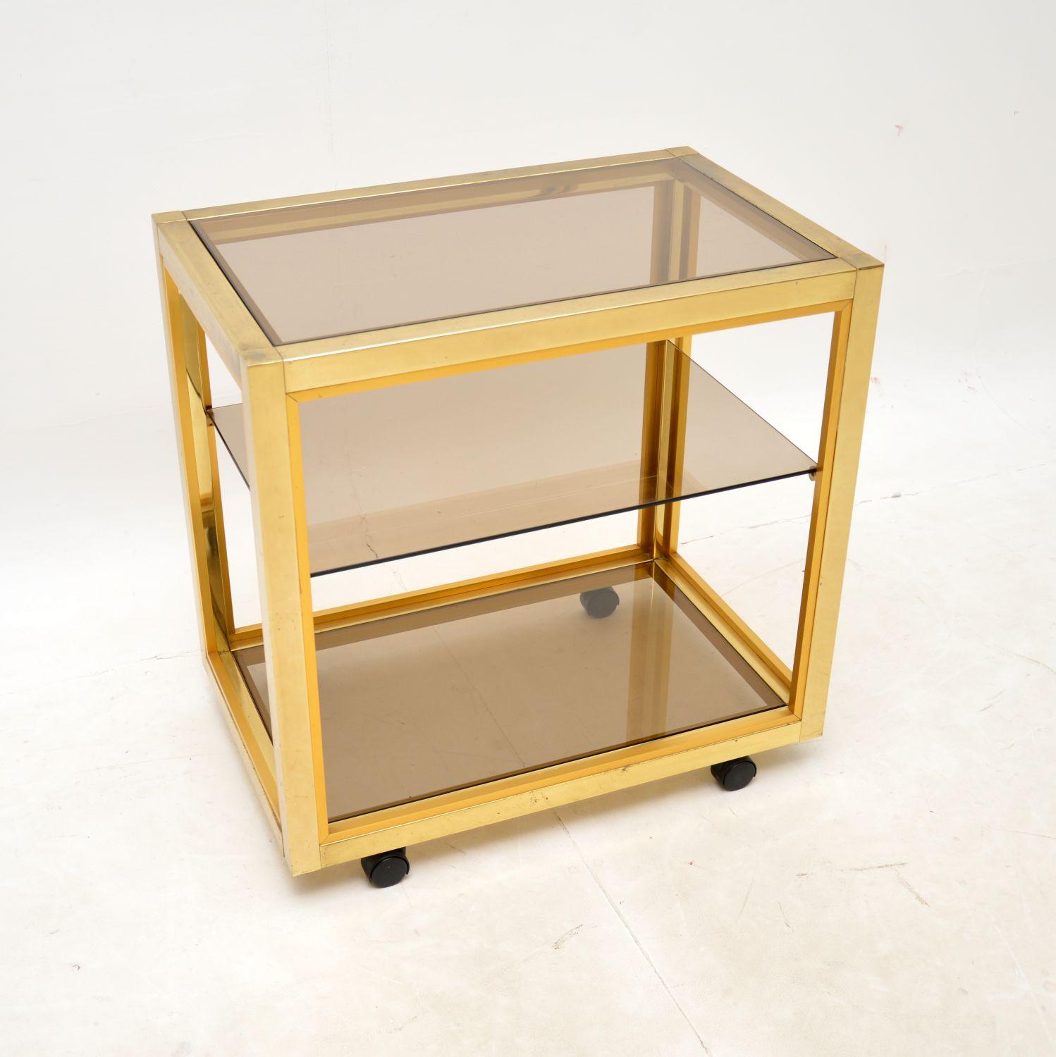 1970s Italian Vintage Brass Drinks Trolley by Zevi (1 of 10) 1970s Italian Vintage Brass Drinks Trolley by Zevi (1 of 10)