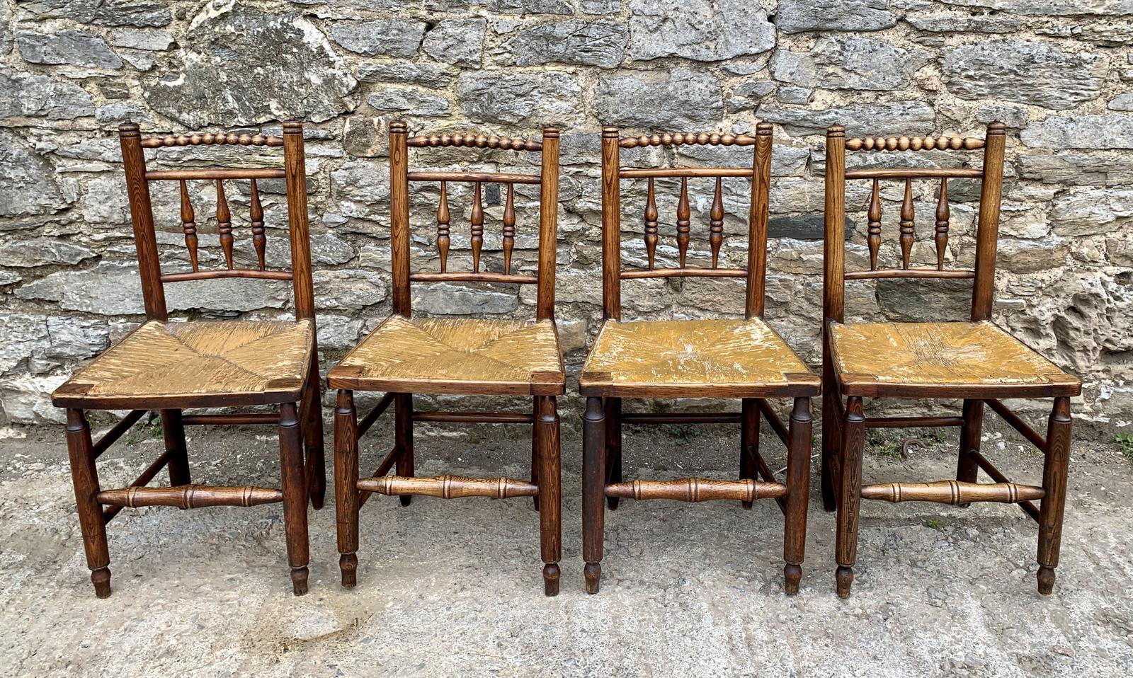 Set of 4 Antique Elm Country Chairs (1 of 13) Set of 4 Antique Elm Country Chairs (1 of 13)