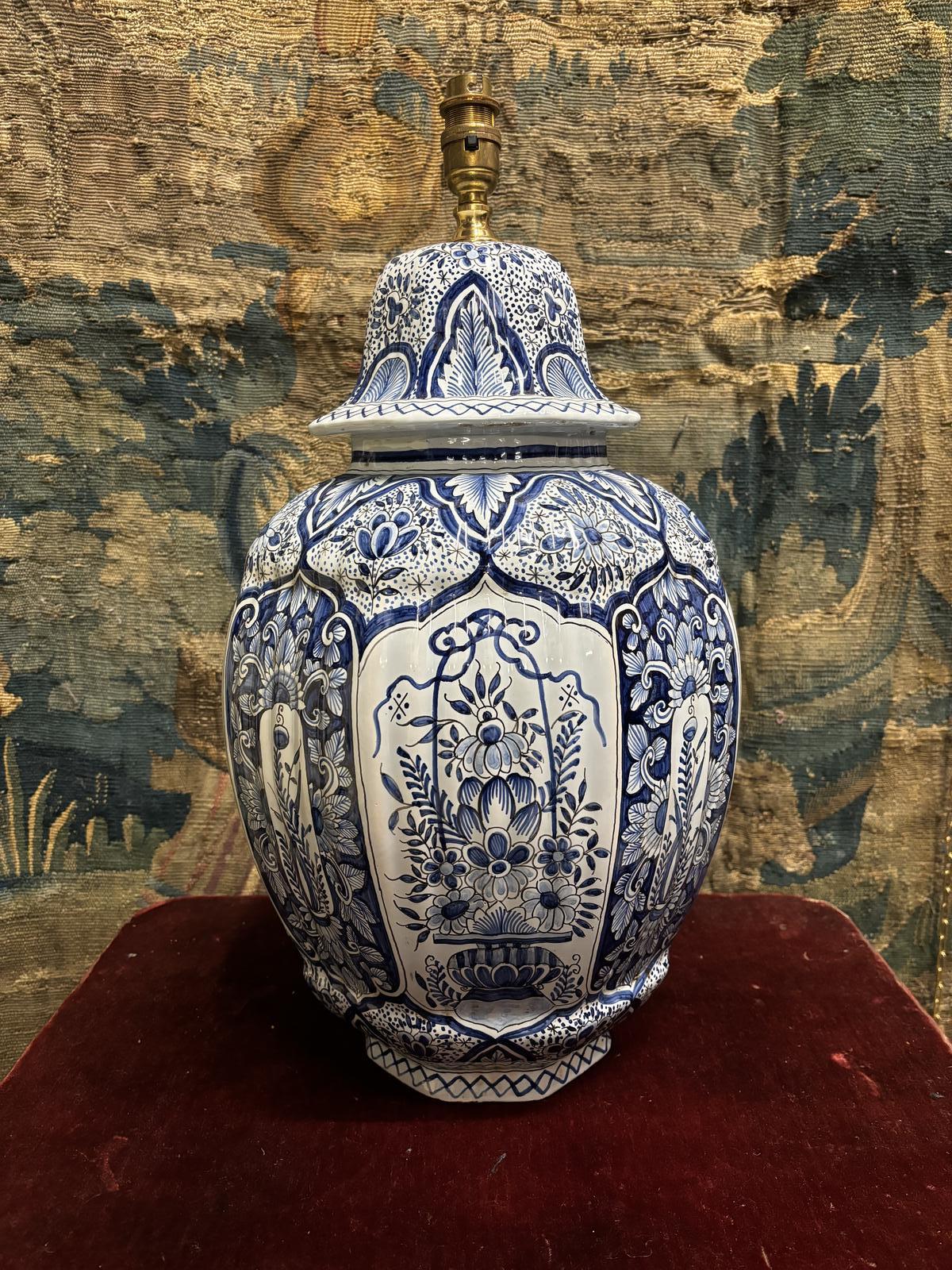 Blue & White Dutch Delft Lamp (1 of 4) Blue & White Dutch Delft Lamp (1 of 4)