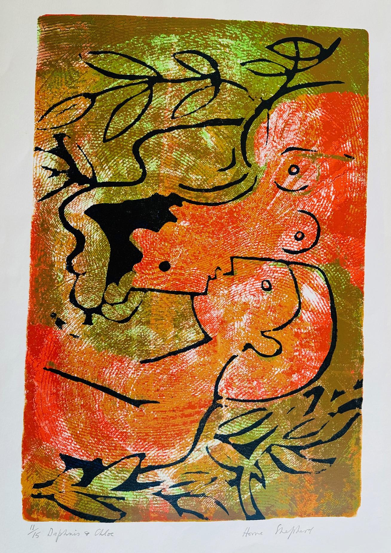 Original Screen Print 'daphnis and Chloe' by Toby Horne Shepherd 1909-1993. Signed and Numbered 11/15. Circa 1965 (1 of 1) Original Screen Print 'daphnis and Chloe' by Toby Horne Shepherd 1909-1993. Signed and Numbered 11/15. Circa 1965 (1 of 1)