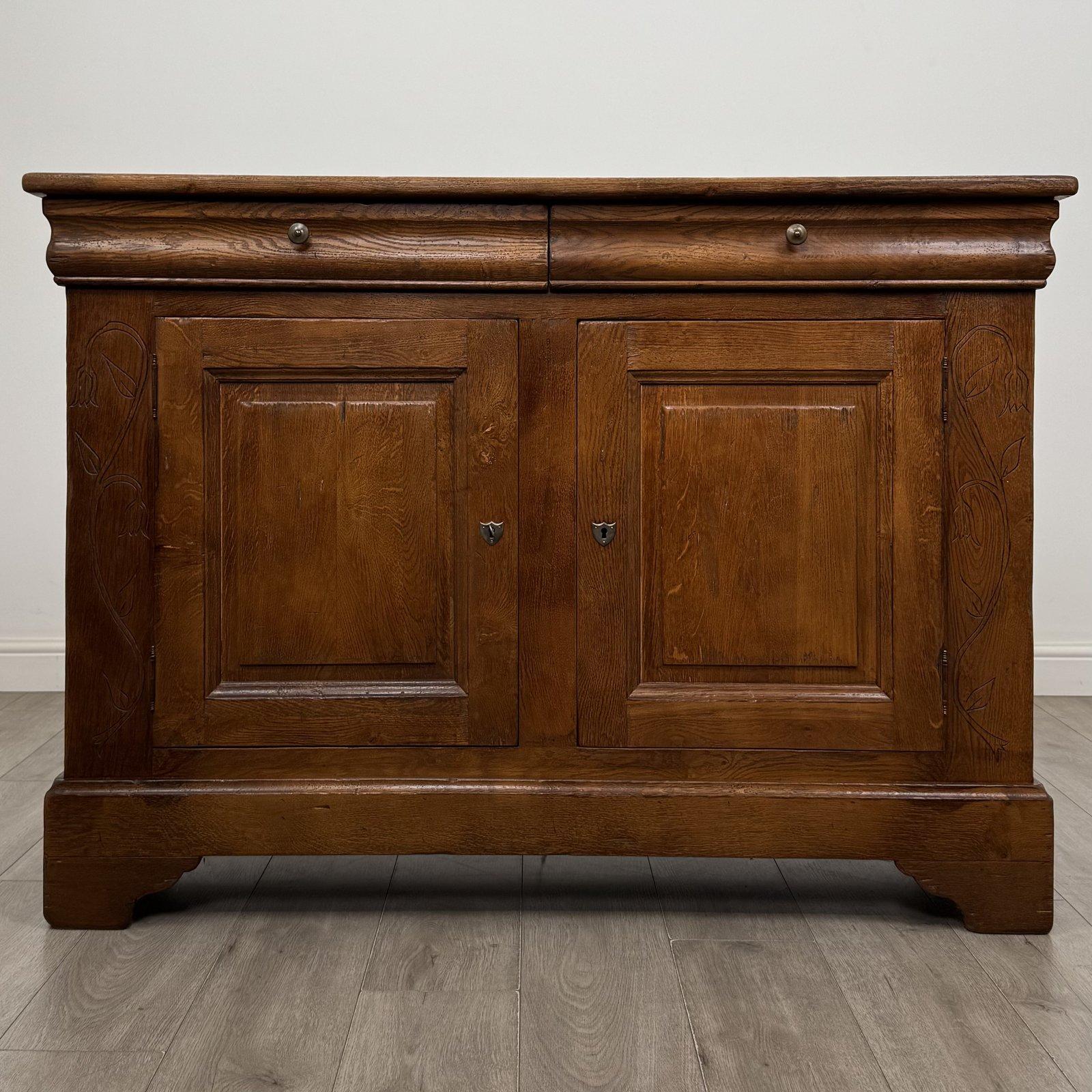 Antique French Louis Philippe Oak Sideboard | Cushion Frieze | AF-6688 (1 of 12) Antique French Louis Philippe Oak Sideboard | Cushion Frieze | AF-6688 (1 of 12)