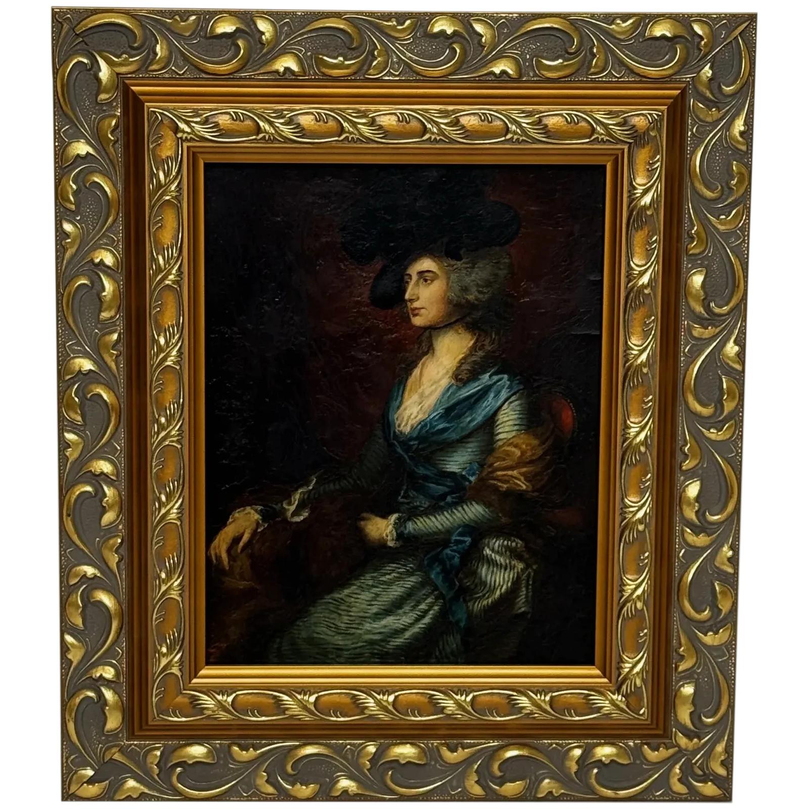 Historic Oil Painting Mrs Sarah Siddons Née Kemble After Thomas Gainsborough (1 of 44)