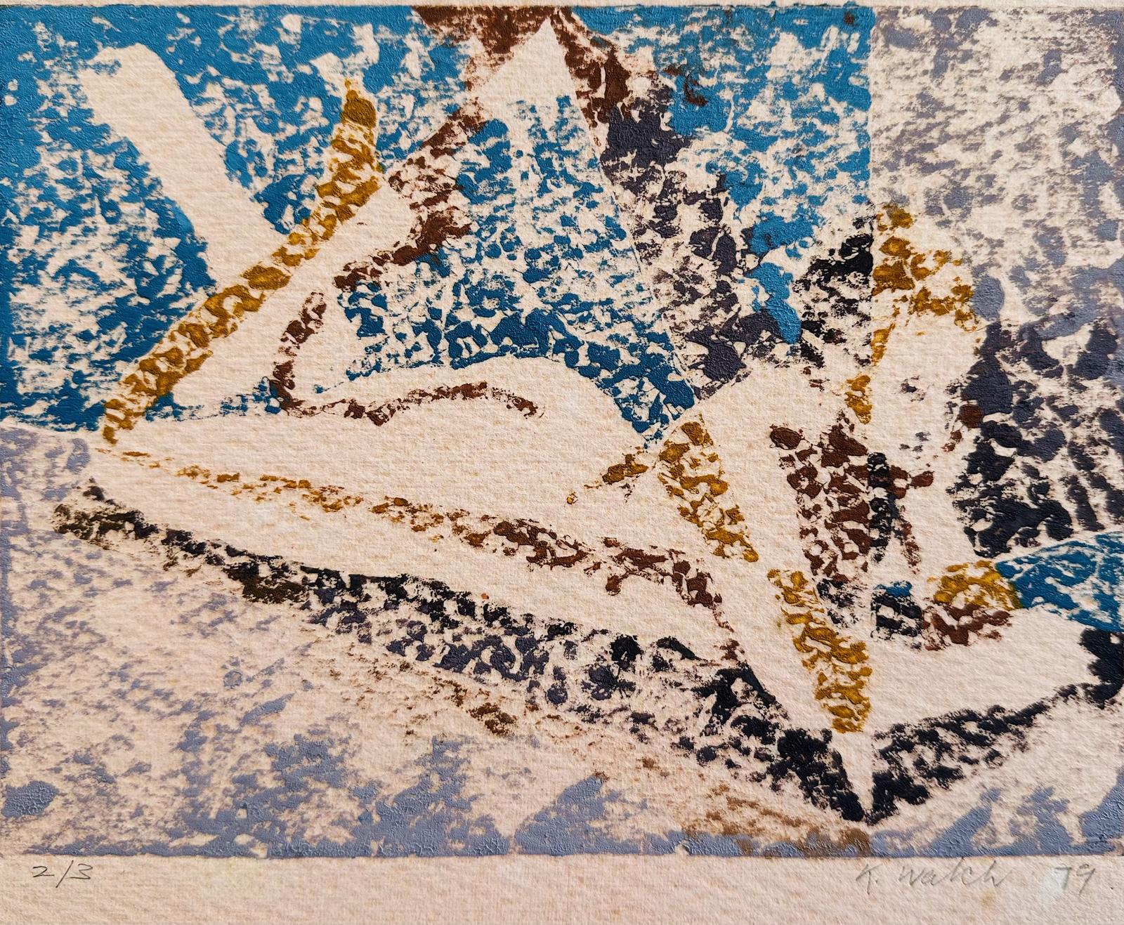 Original Oil Print on Paper 'reclining Nude' by Ken Walch 1927-2017. Signed, Dated and Numbered 2/3 (1 of 2)