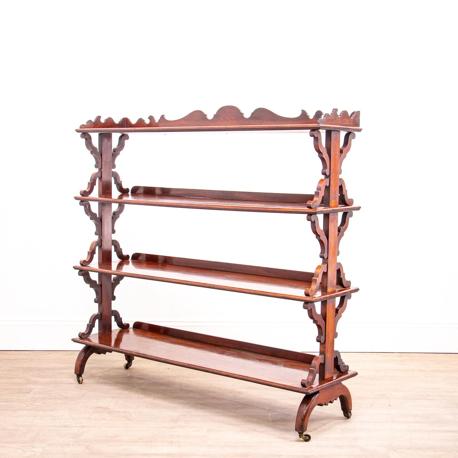 19th Century Freestanding Four Tier Mahogany Bookcase (1 of 10) 19th Century Freestanding Four Tier Mahogany Bookcase (1 of 10)