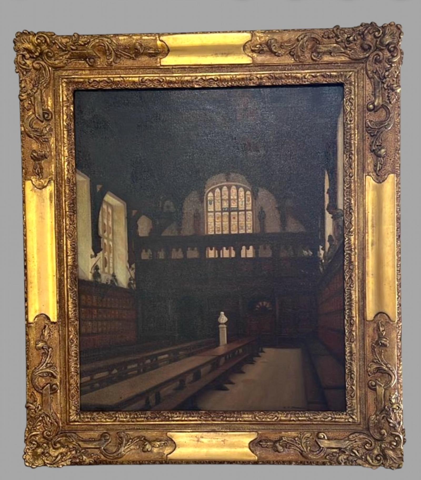 Henry Thomas Jarman - Oil On Canvas - Middle Temple Dining Hall (1 of 7) Henry Thomas Jarman - Oil On Canvas - Middle Temple Dining Hall (1 of 7)