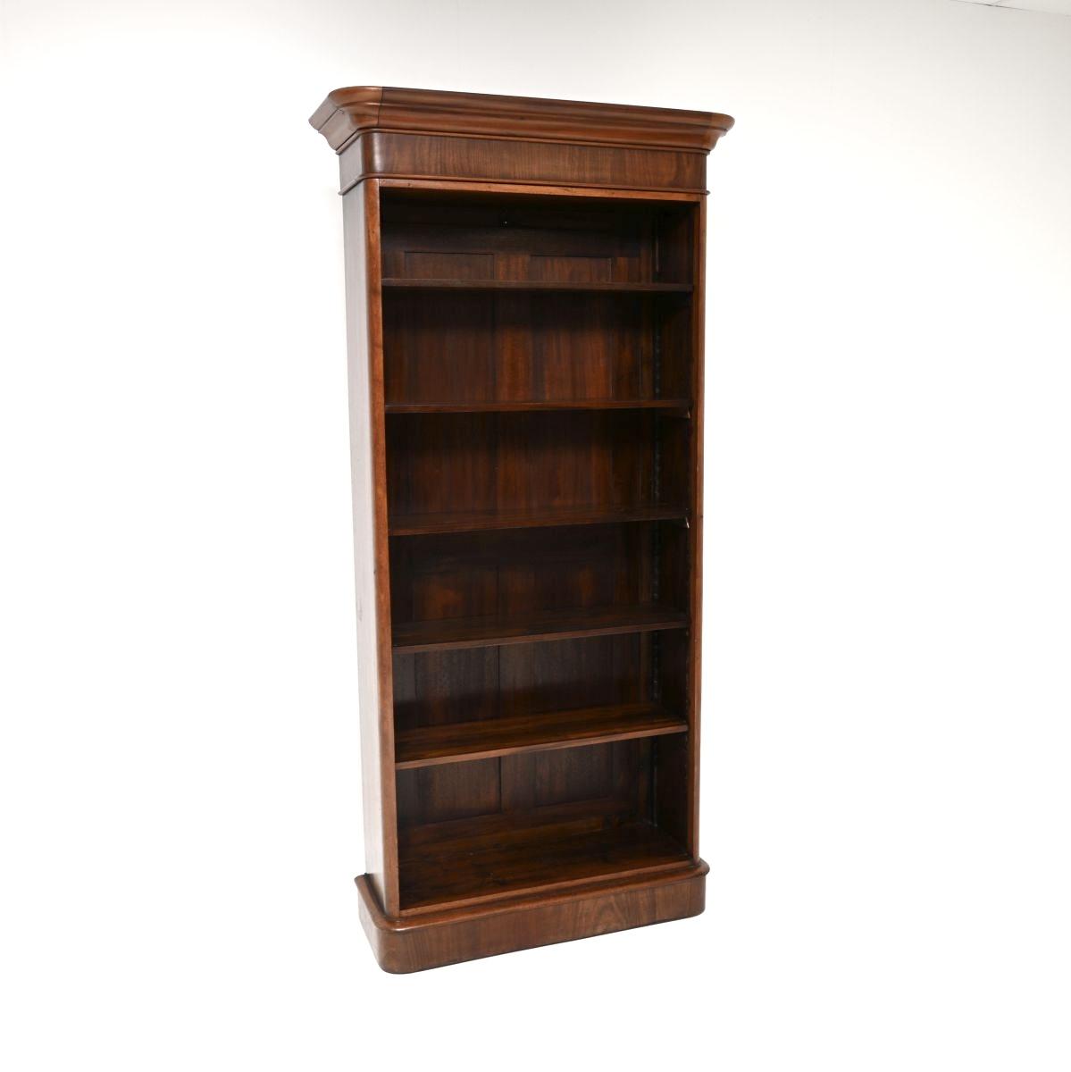 Antique Victorian Mahogany Open Bookcase (1 of 8) Antique Victorian Mahogany Open Bookcase (1 of 8)