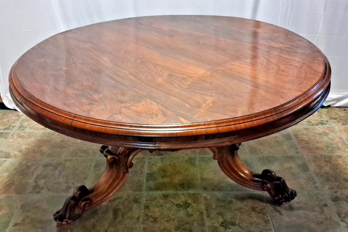 Antique William Iv Rosewood Tilt Top Table Circular Top With Ogee Edge (1 of 14)