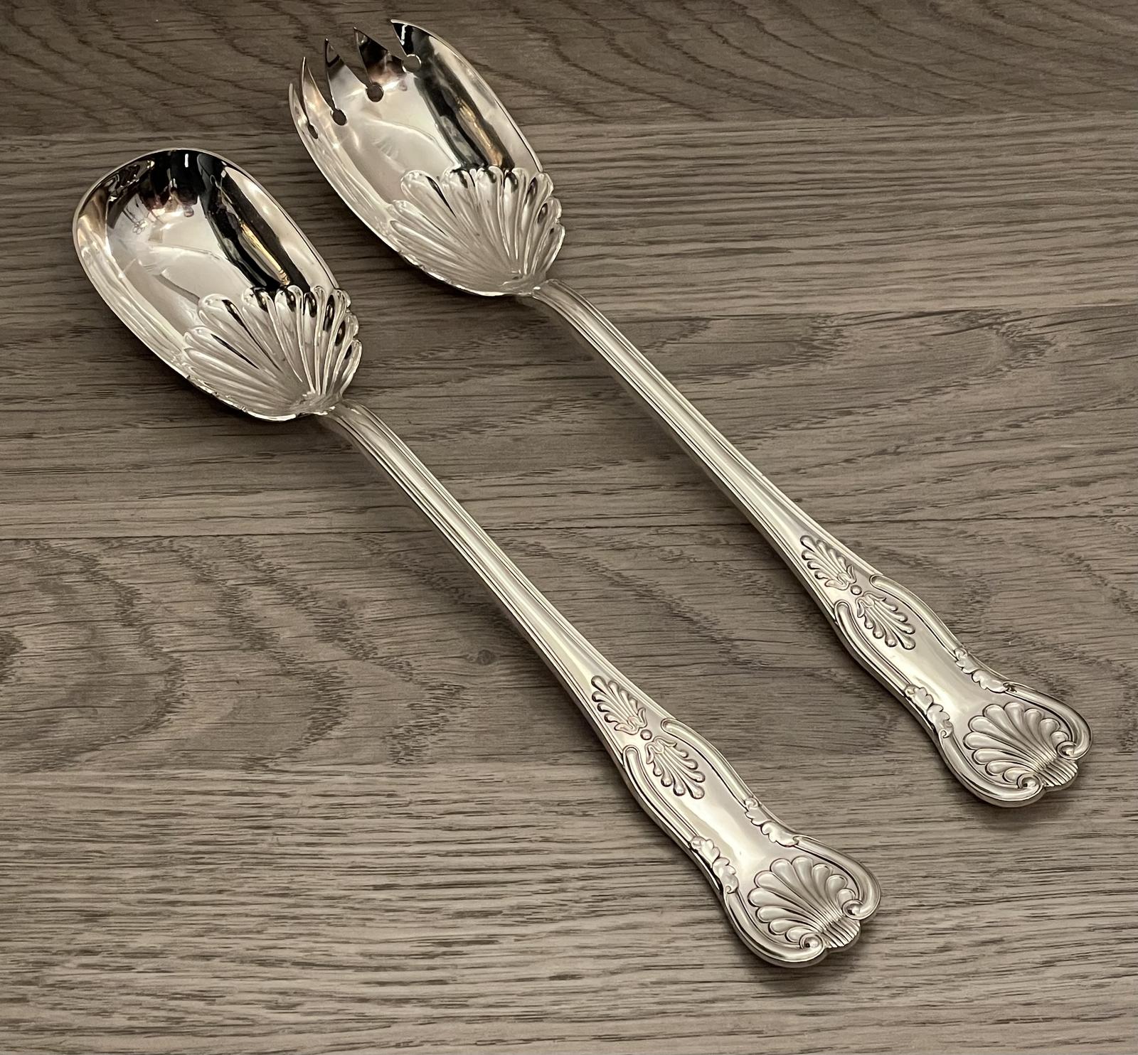 Pair of Mappin & Webb Silver Plated Salad Servers (1 of 5)